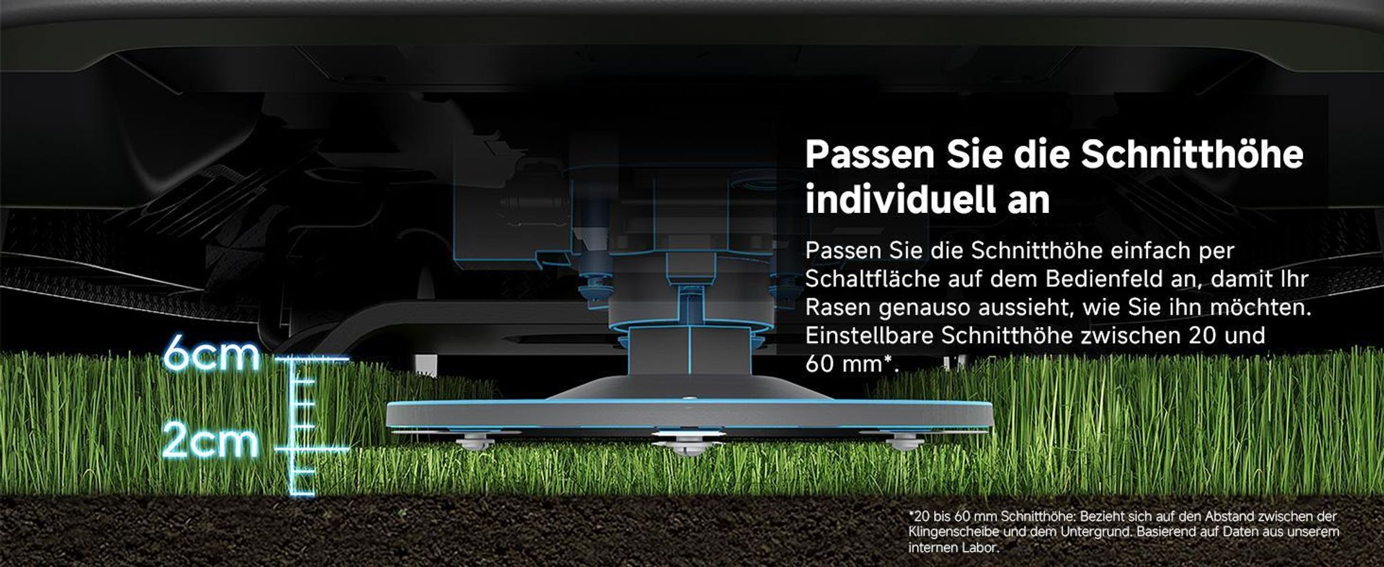MOVA 1000 Mähroboter – UltraView™ Navigation für bis zu 1000 m², Intelligente Hindernisvermeidung, Kabellose Station, Ideal für große Rasenflächen