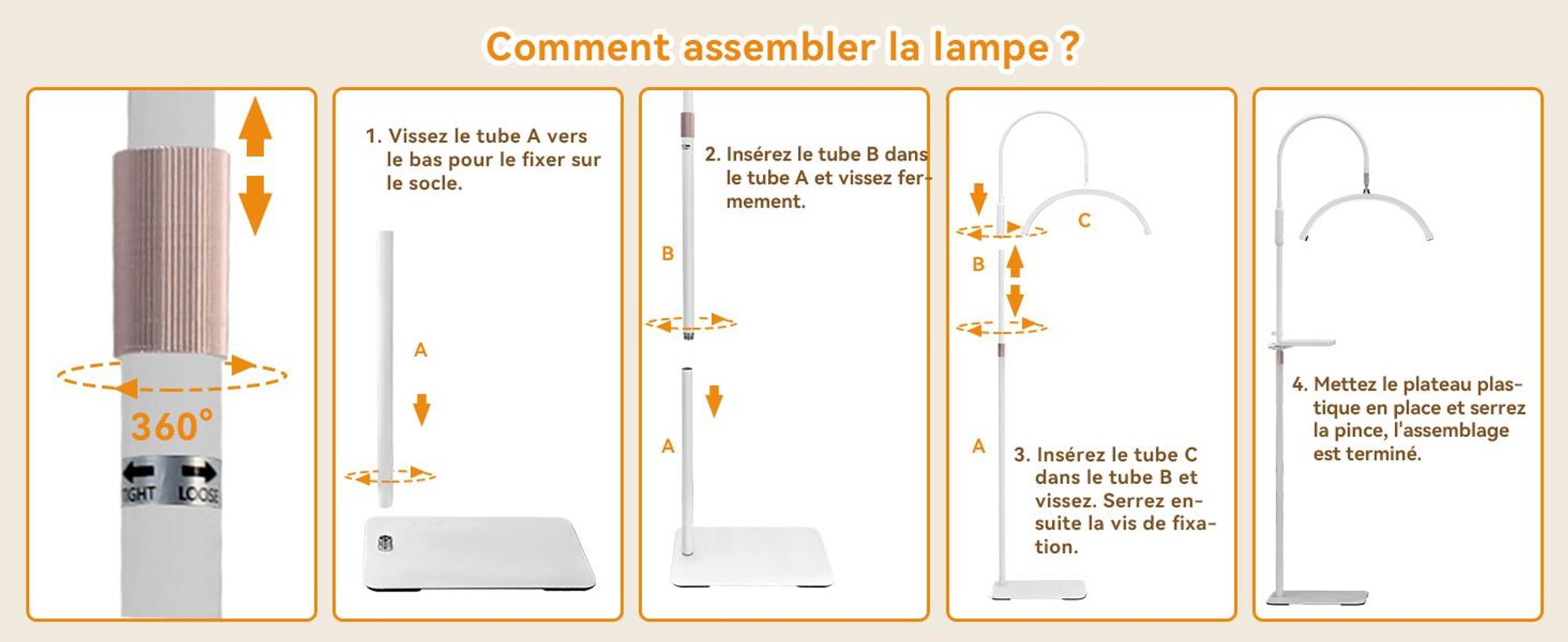 Lampadaire LED Puluomis Beauty, lampe réglable en hauteur avec télécommande, 3 températures de couleur et variateur continu, col de cygne à 320° pour extension des cils