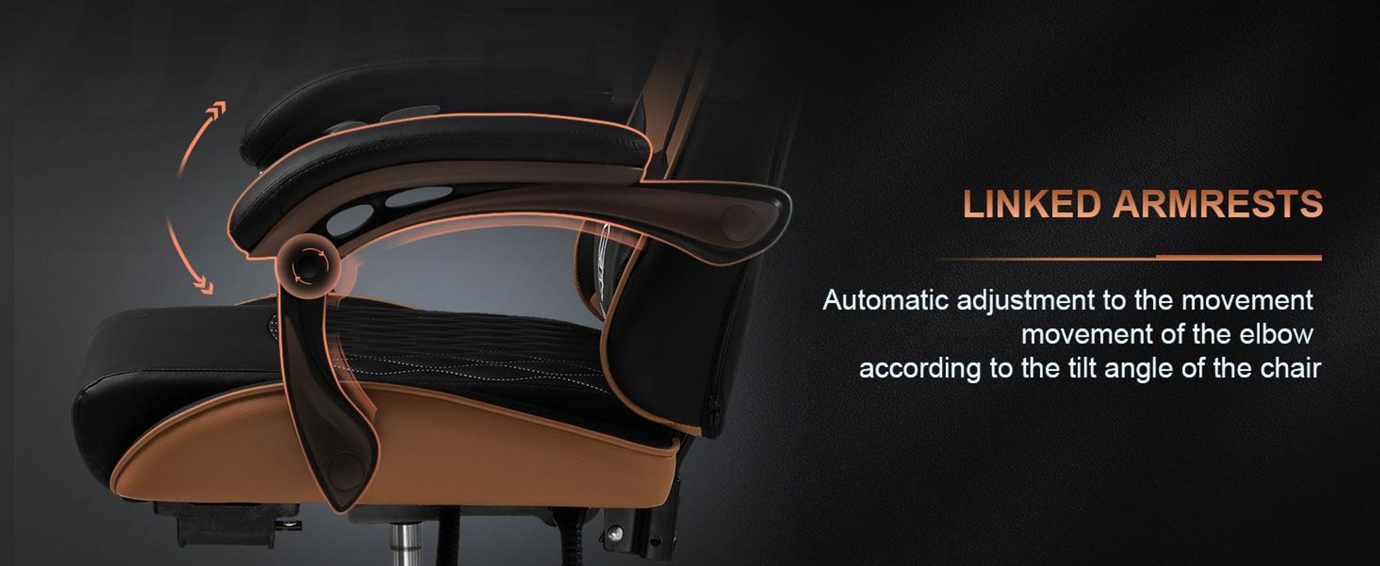 GTPLAYER Herná stolička Gamer Chair, ergonomická kancelárska stolička s podnožkou, herné kreslo s nosnosťou 150 kg, opierkou hlavy a bedrovou opierkou hnedá
