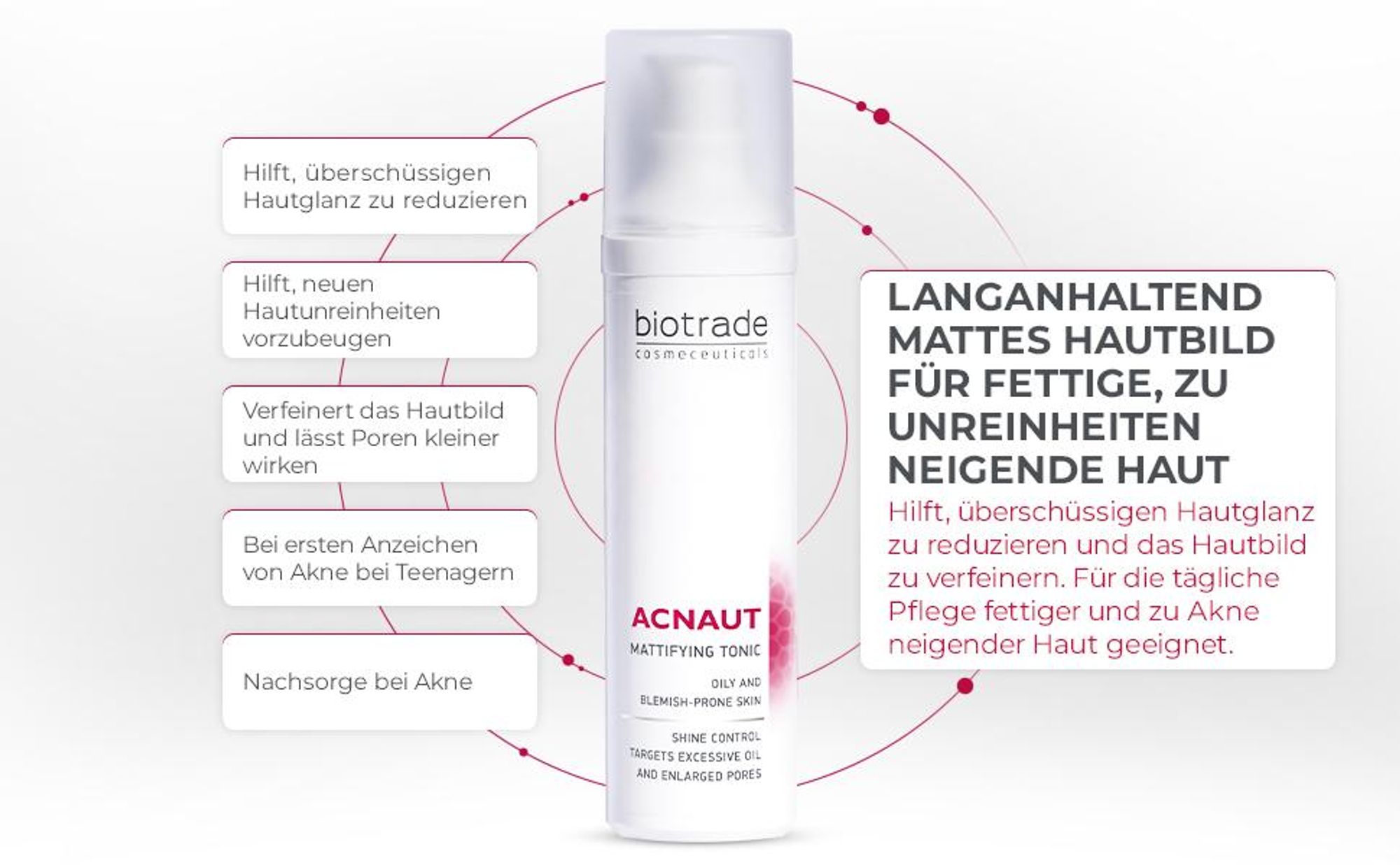Aktivlotion für fettige und problematische Haut Acnaut 60ml