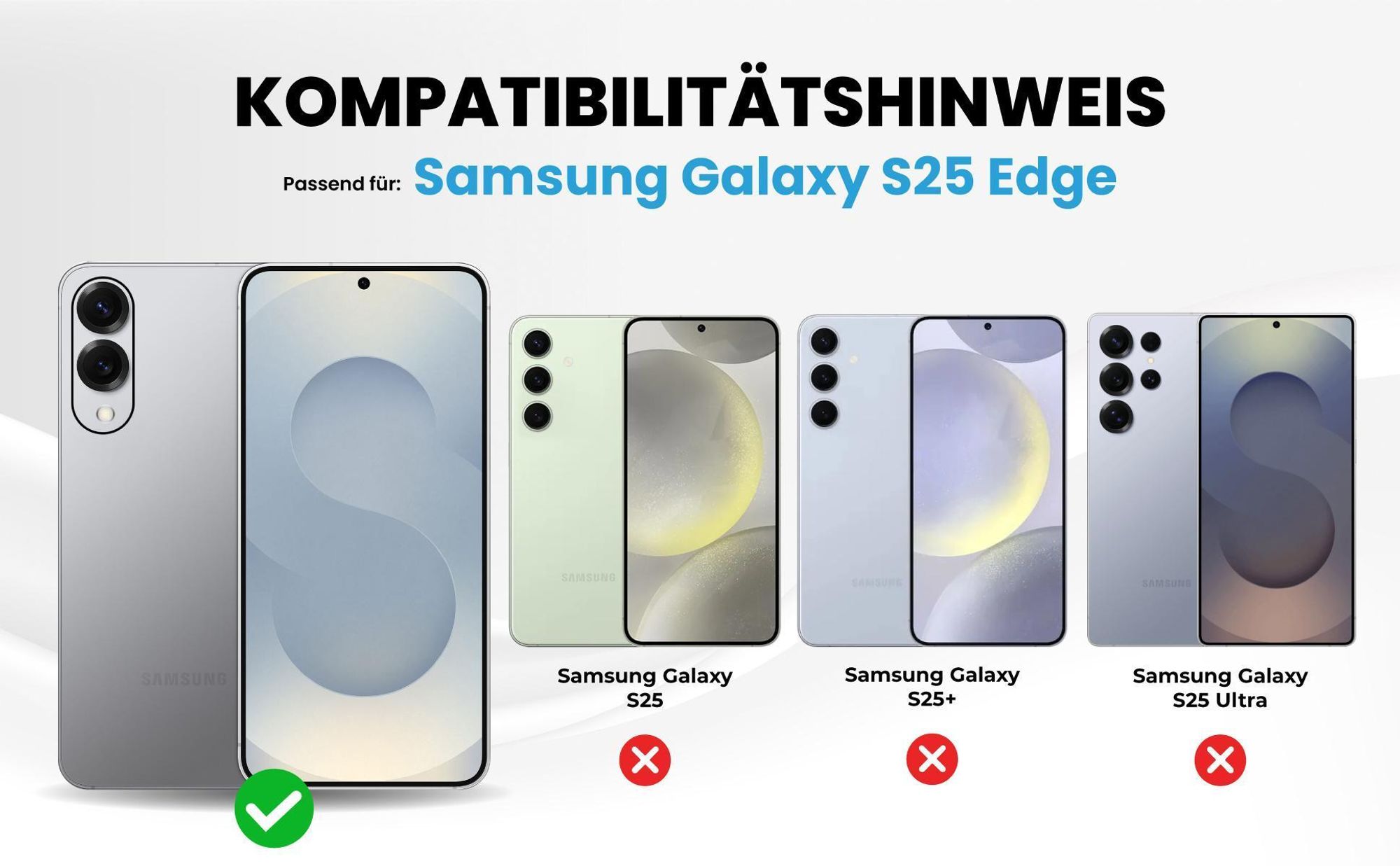 Kompatibilitätshinweise Hülle für Samsung Galaxy S25 Edge