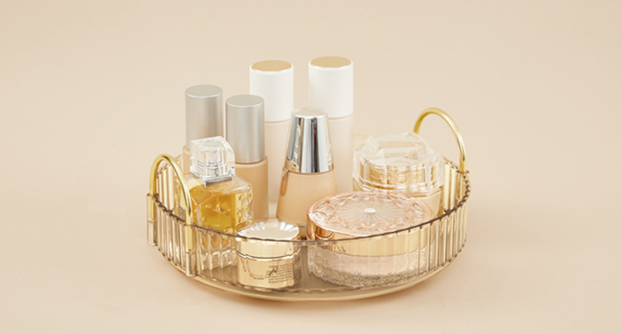 SONGMICS Make-up Organizer drehbar, Kosmetik-Organizer, Kosmetik Aufbewahrung,Geschenkidee