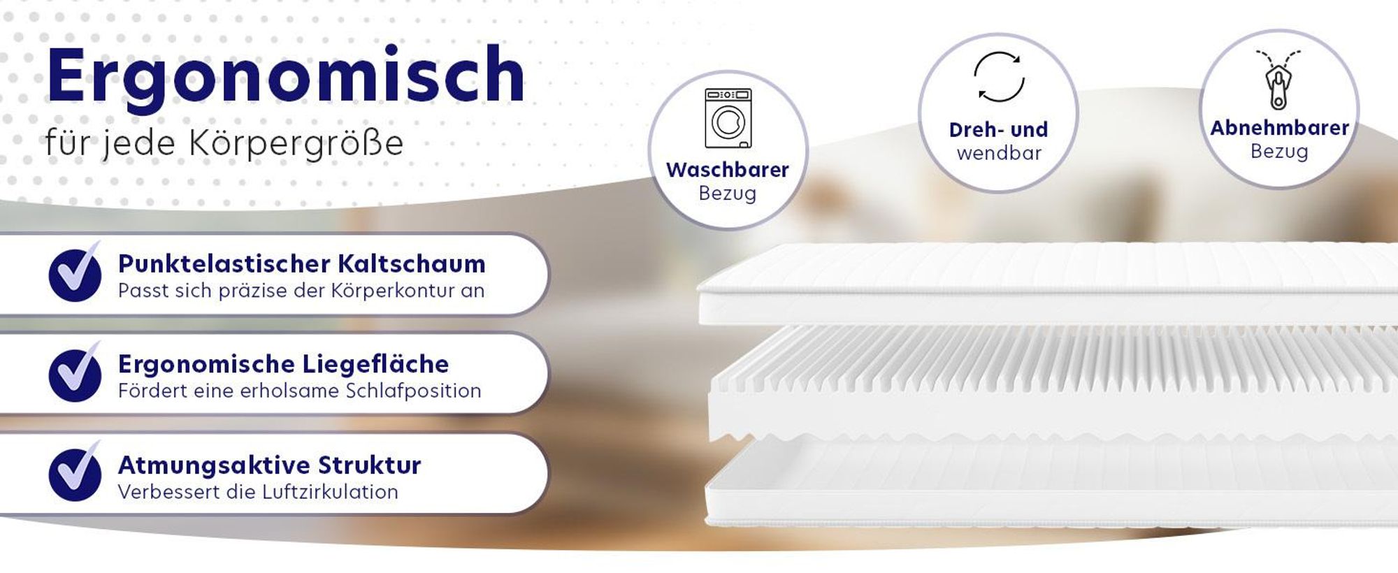 DREAMSTAR Koudschuimmatras Vital zilver XXL 24 cm hoog, ergonomisch 7-zones matras 120 x 200 cm H2, hypoallergeen en antibacterieel, overtrek afneembaar en wasbaar, Oeko-Tex, 24 cm, 120 x 200 cm DREAMSTAR Koudschuimmatras Vital zilver XXL 24 cm hoog, ergonomisch 7-zones matras 120 x 200 cm H2, hypoallergeen en antibacterieel, overtrek afneembaar en wasbaar, Oeko-Tex, 24 cm, 120 x 200 cm