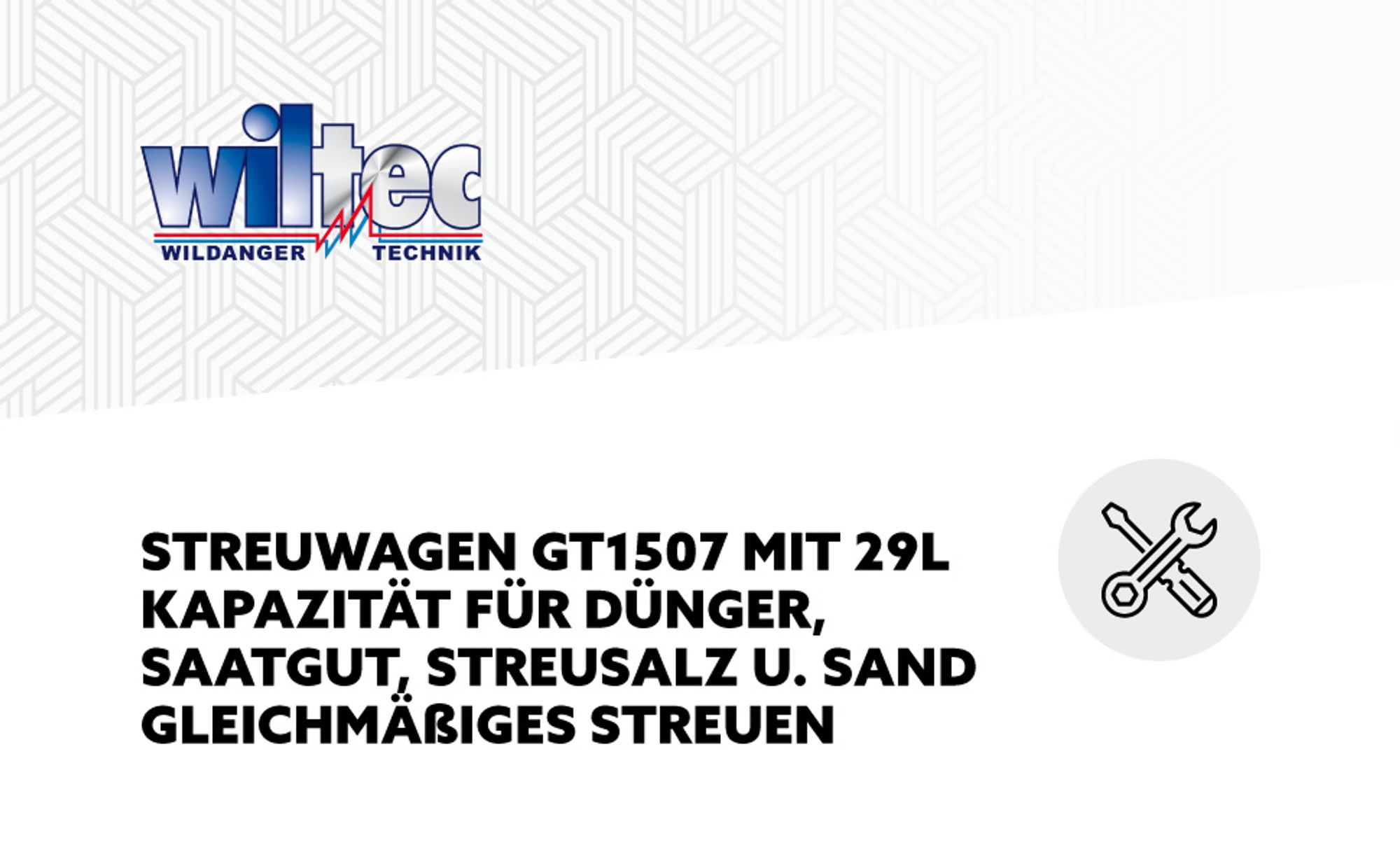Wiltec Streuwagen GT1507 29L für Dünger, Saatgut, Streusalz, Sand gleichmäßiges Streuen