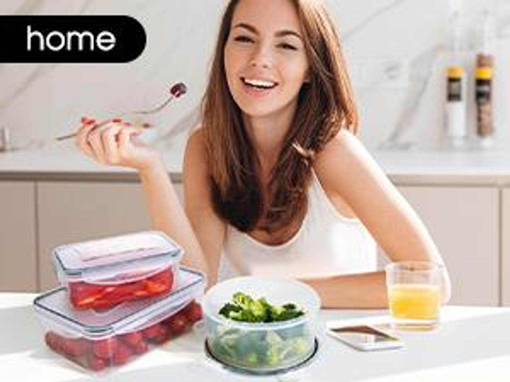 Lot YASHE de 19 boîtes alimentaires, 38 pièces, 9,66 L