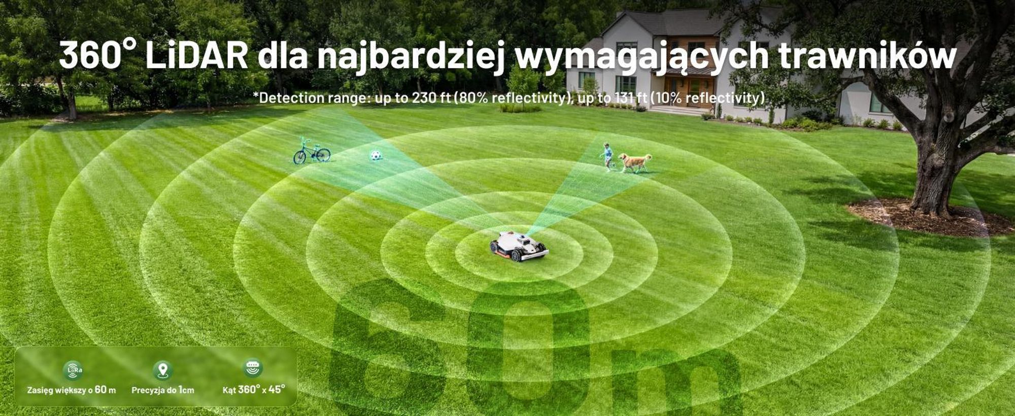 Robotická kosačka Mammotion LUBA 3 AWD 1500 bez ohraničujúceho drôtu do 1500 m² 360 LiDAR + duálna kamera AI Vision 80% sklon 4G modul APP