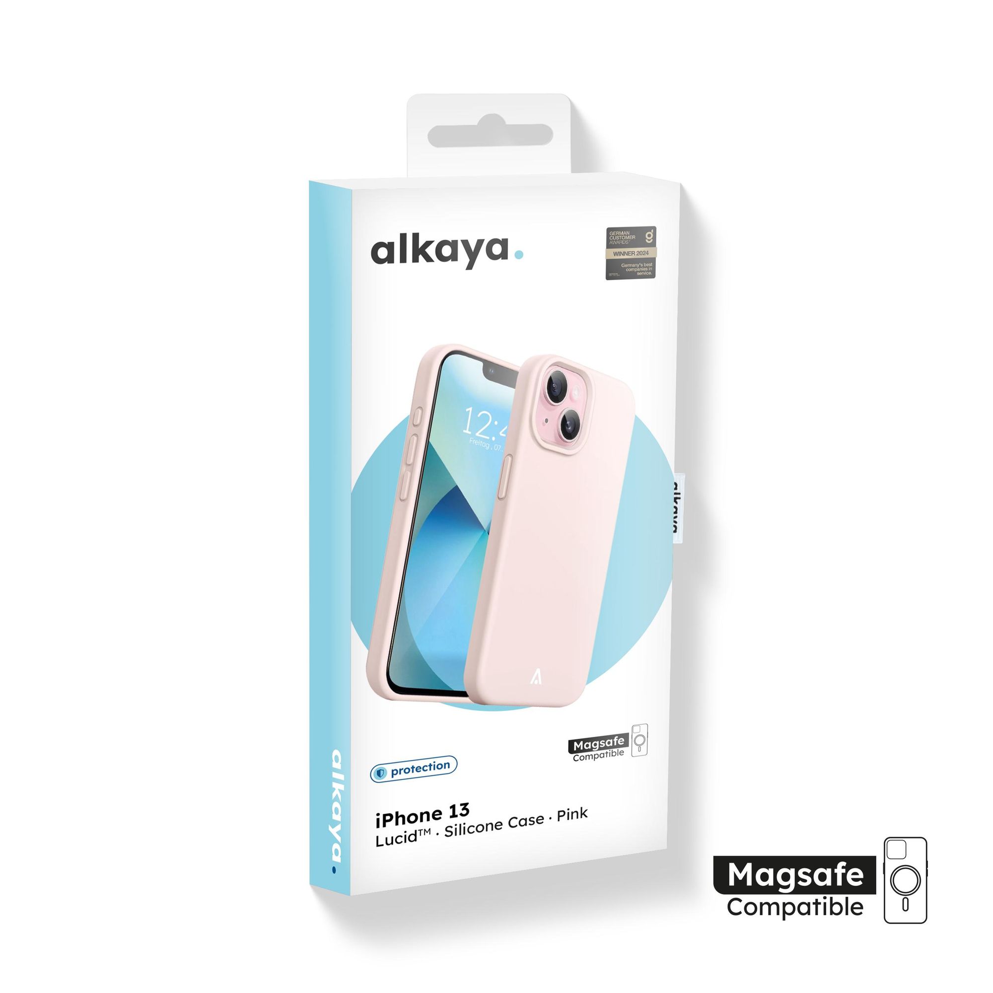 alkaya. iPhone 13 Schutzhülle kompatibel mit Magsafe, Handyhülle, Silikonhülle - Pink