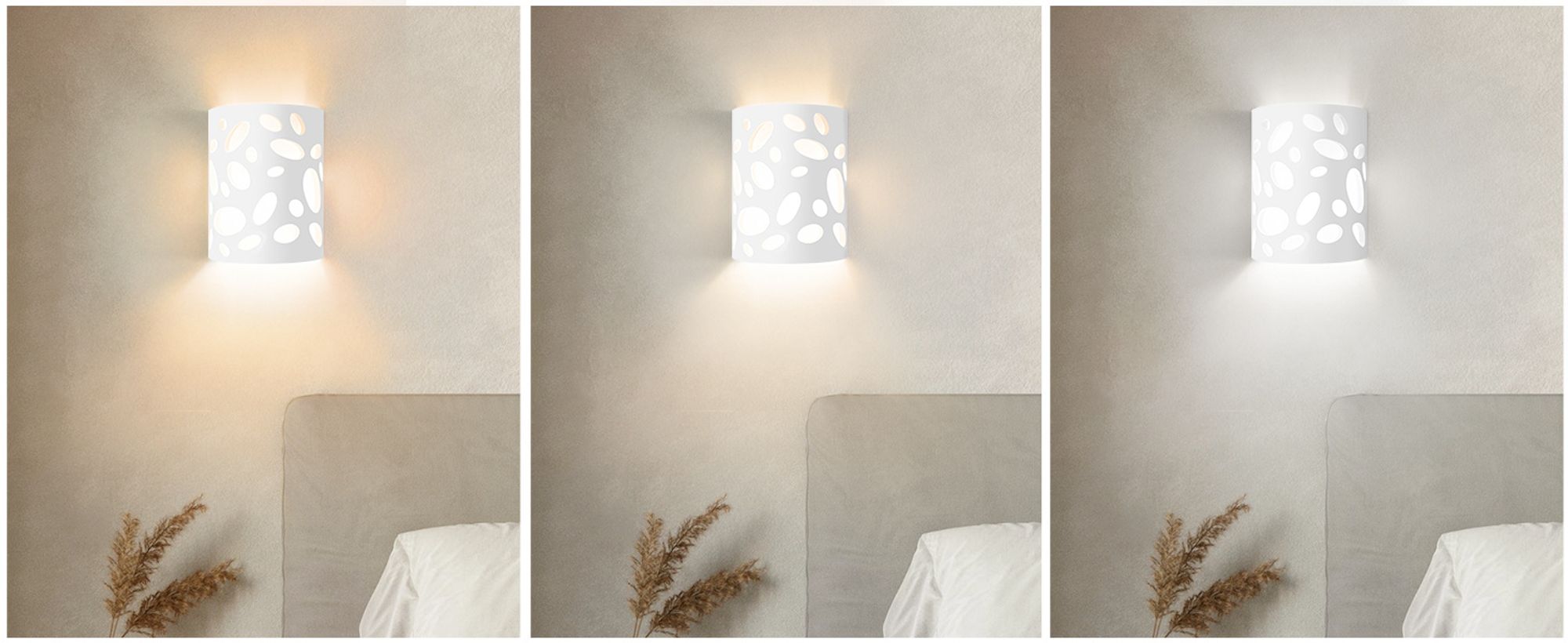 ZMH Wandleuchte Innen Wandlampe Flur Up and Down Leuchten Modern Design Wandleuchten E14 Flurlampe Weiß Gipsleuchte Treppenhaus Wandlicht für Wohnzimmer Küche Ohne Leuchtmittel