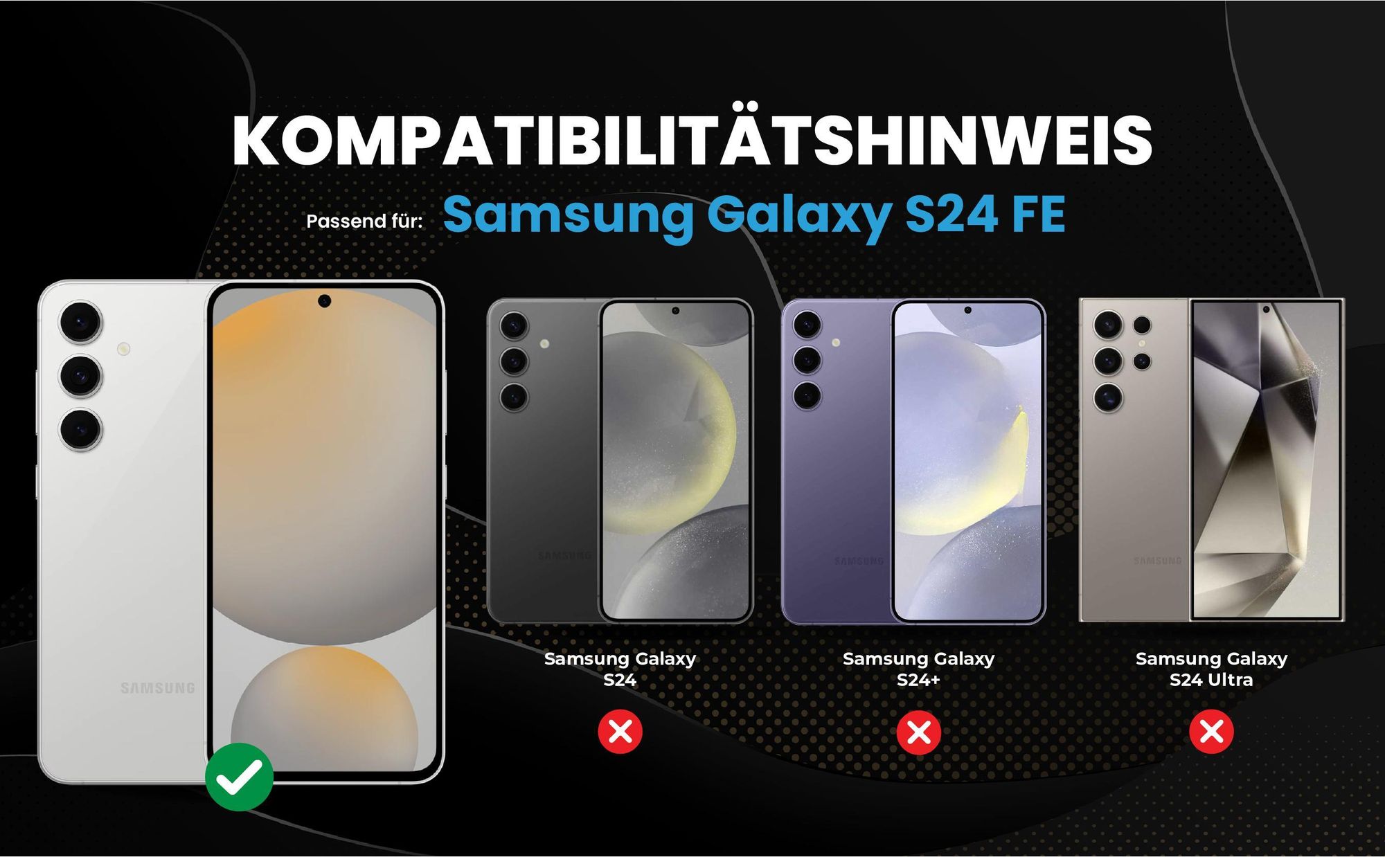 Kompatibilitätshinweise Hülle für Samsung Galaxy S24 FE