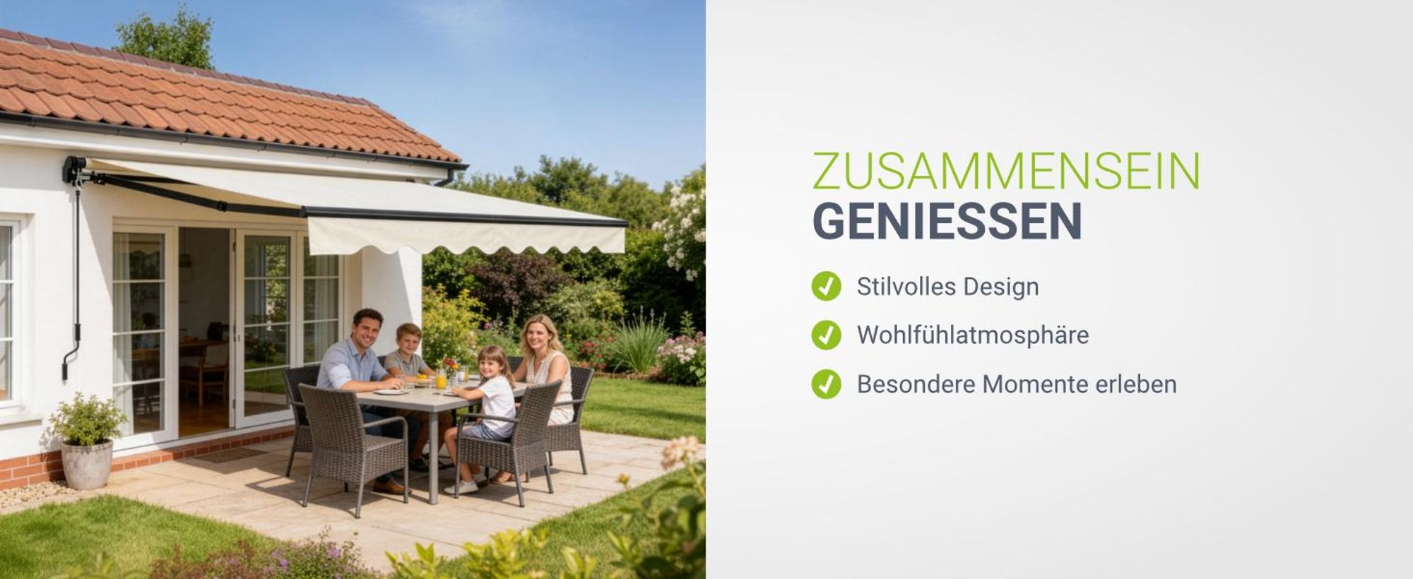 Juskys Markise 350 x 300 cm - Beschattung Terrasse & Balkon - Gelenkarmmarkise mit Kurbel & Halterung - Sonnenschutz Balkonmarkise Gelenkmarkise Beige