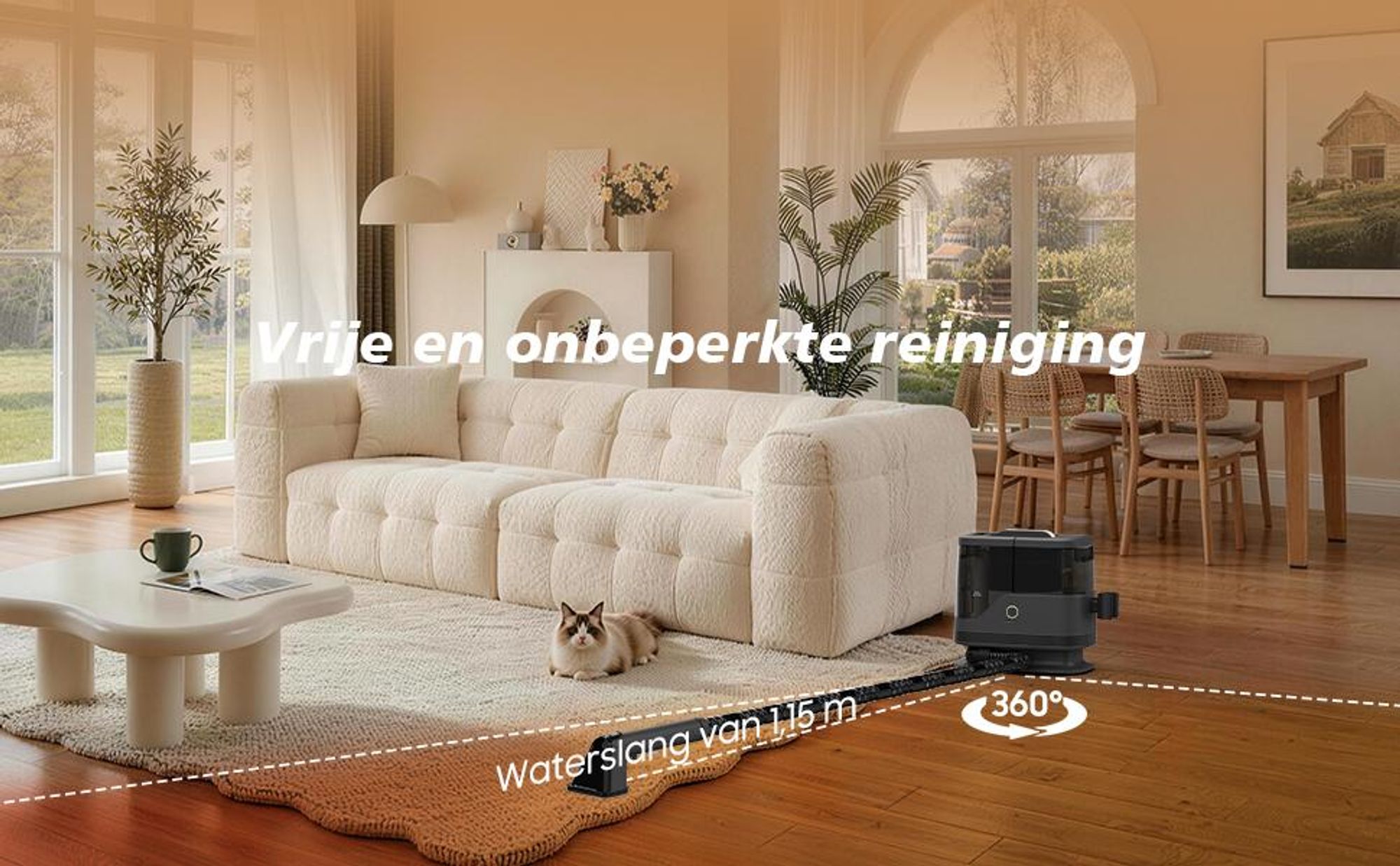 Tapijtreiniger en bekledingsreiniger – 400W natstofzuiger met 13 kPa zuigkracht, draagbaar voor bank, tapijt en auto