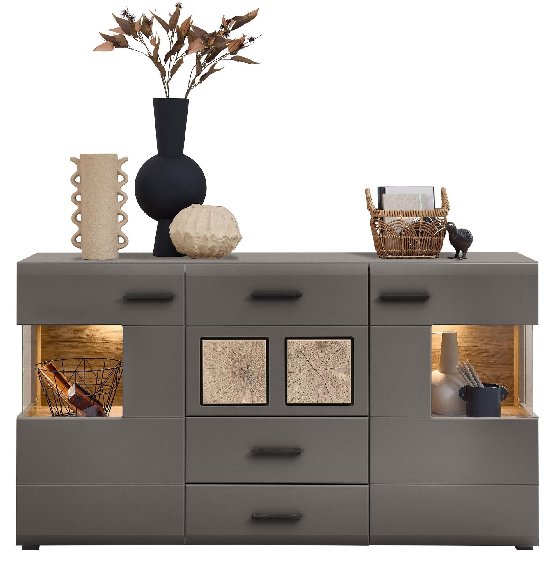 freiraum Sideboard "Kathlin II" – modernes Sideboard mit LED-Beleuchtung und viel Stauraum