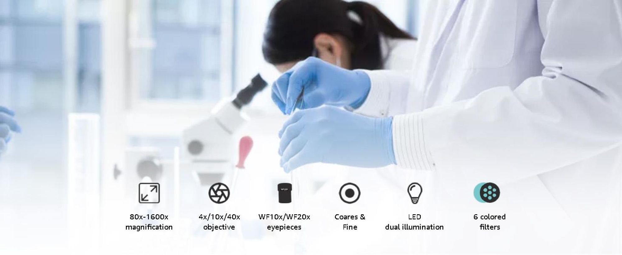 Binokulárne mikroskopy Svbony, 80X-1600X pre deti študentov dospelých, s okulármi WF10x WF20x, profesionálny mikroskop pre školské laboratórium, domáce biologické vzdelávanie