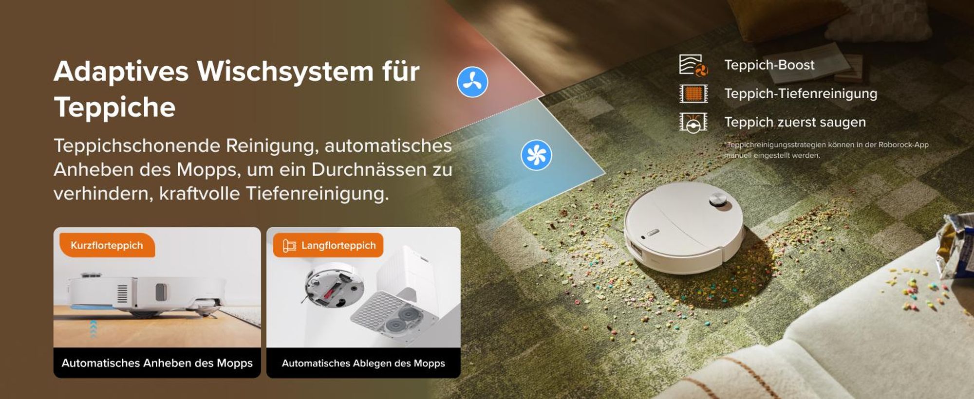 Roborock Qrevo Edge 2 Staubsauger Roboter, 25.000 Pa Saugroboter mit Wischfunktion, Wischmopp-Hebefunktion, 80 °C Moppwäsche mit heißem Wasser, Weiß