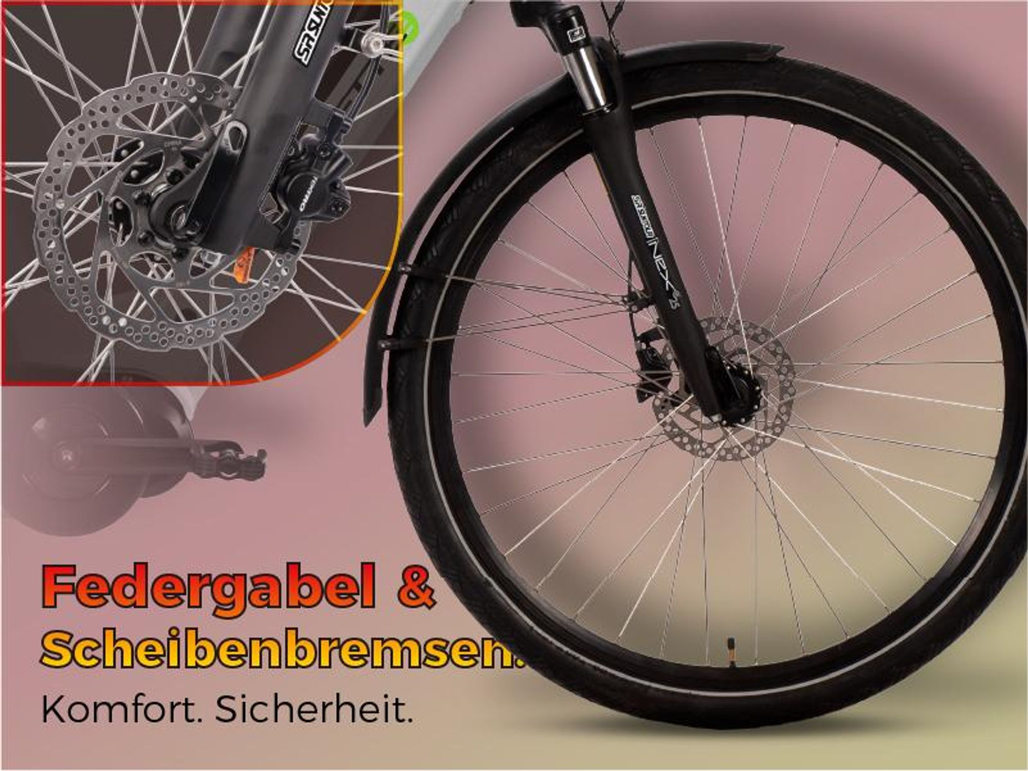 SAXONETTE Premium Plus 3.0 Wave 28" E-Bike, Pedelec mit Mittelmotor, 8-Gang Nexus Nabenschaltung, 36V 14,5Ah Akku, RH 50 (silber matt)