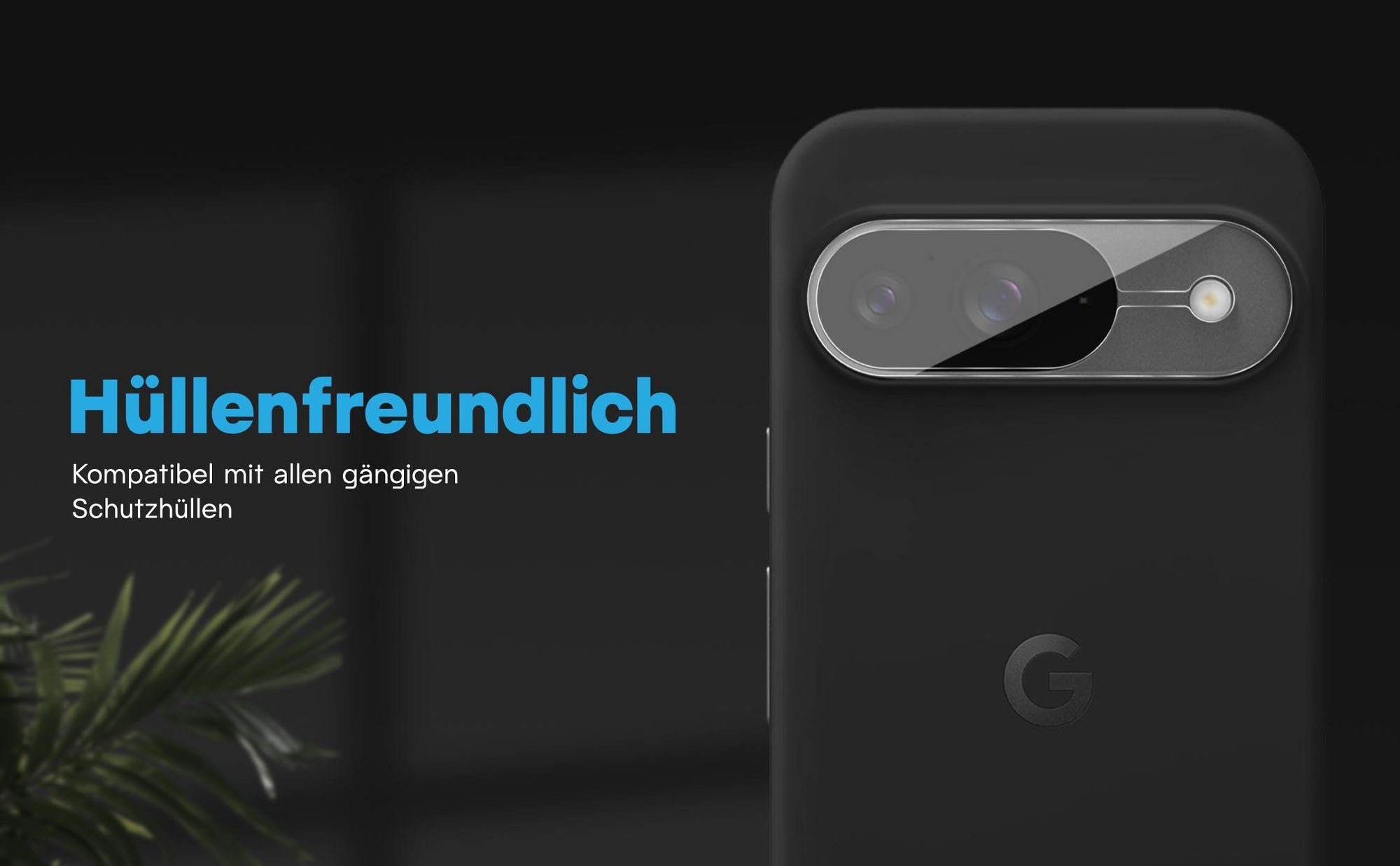 Kamera Schutzglas für Google Pixel 9 kompatibel mit allen gängigen Hüllen