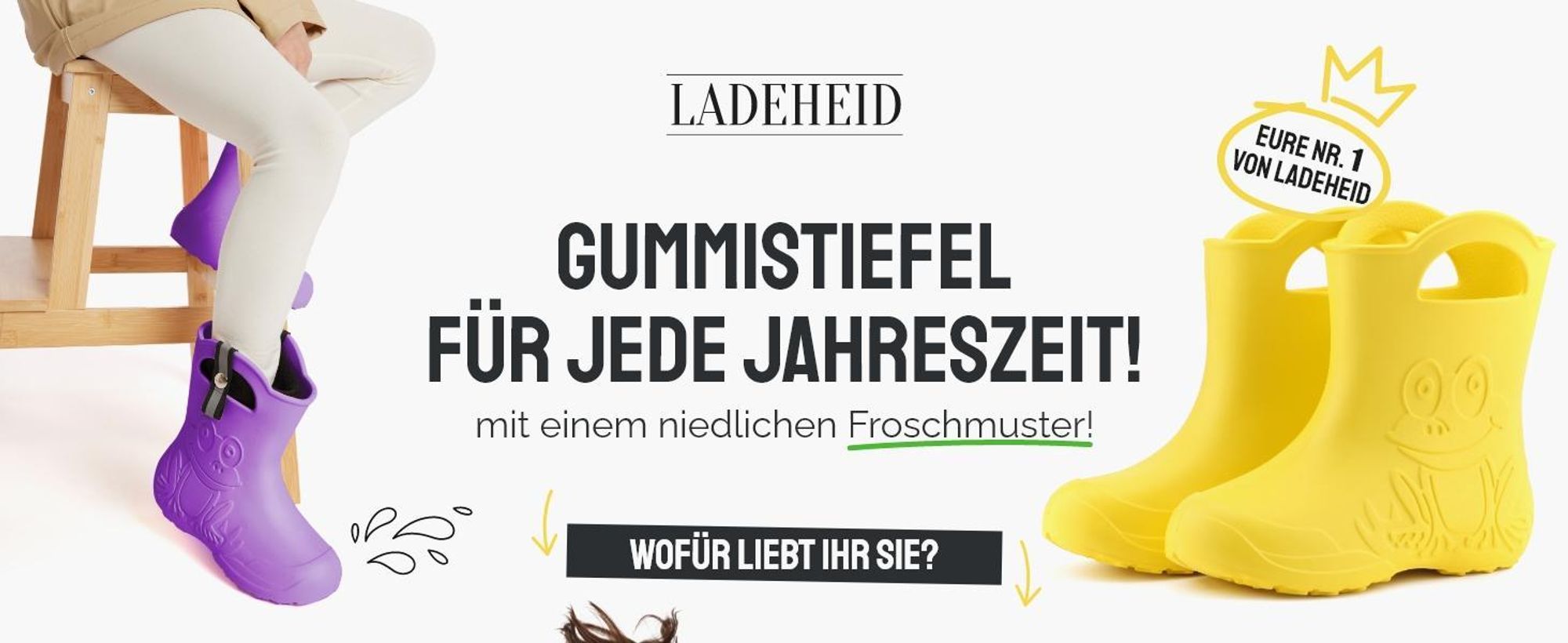 Ladeheid Eva Kinder Jungen Mädchen Gummistiefel Regenschuhe gefüttert LA-CA-03 (Puderrosa, 32/33 EU)