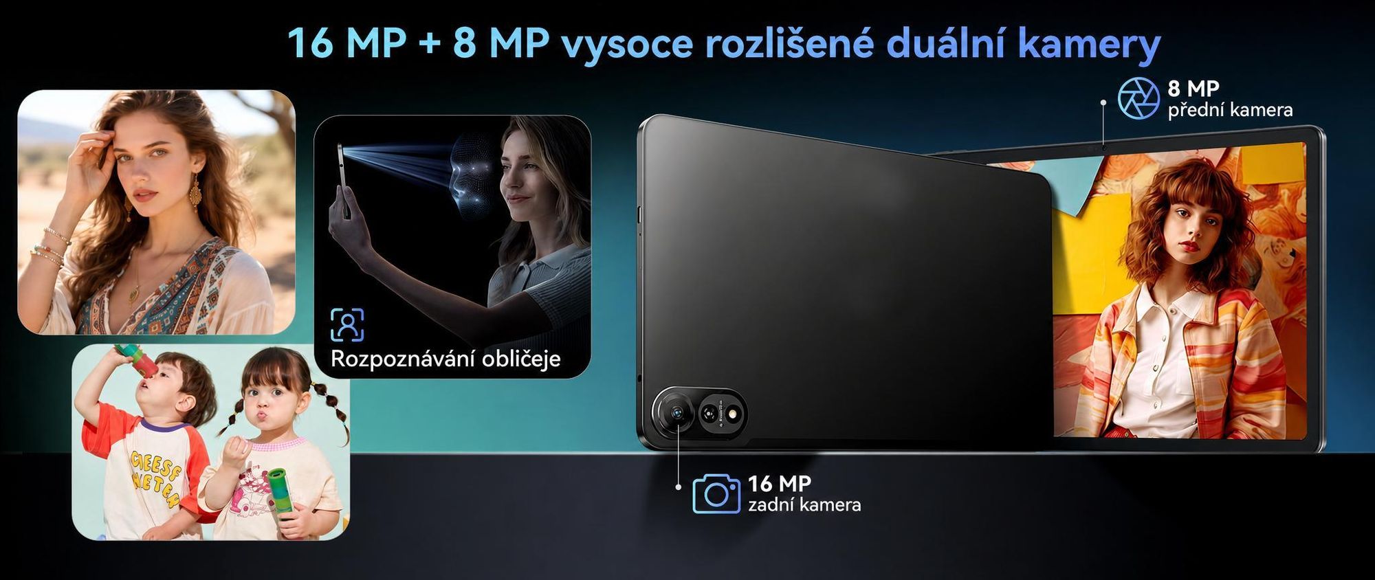 Tablet Nexall N90 s Androidem 16, 12" FHD InCell s obnovovací frekvencí 120 Hz, 24 GB (8+16) RAM + 128 GB ROM (podpora TF karet až 2 TB), 5G, WiFi/4G SIM, 9000 mAh/18 W, Gemini AI, včetně stylusu, klávesnice a myši