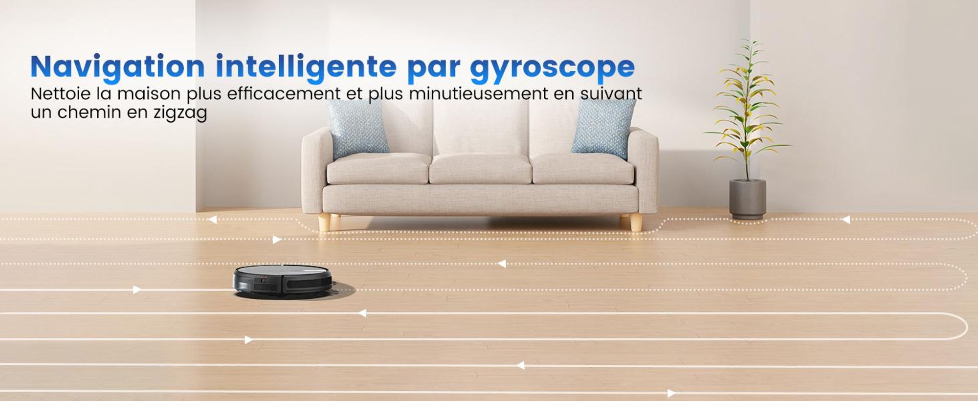 AIRROBO G60 : robot aspirateur 2-en-1 (sec/humide) avec fonction de lavage, 4000 Pa