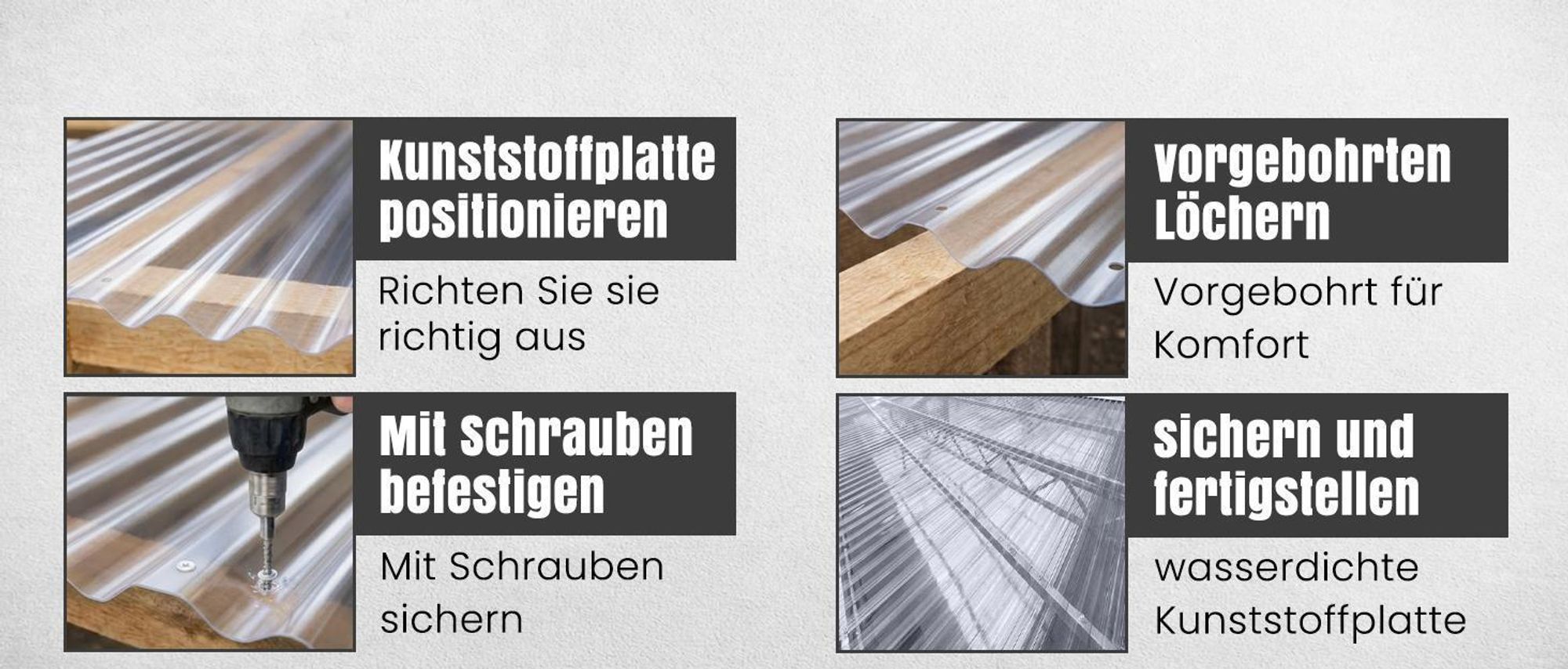 LP Projekt Wellplatte Trapez 90 x 250 cm - 5Stk.