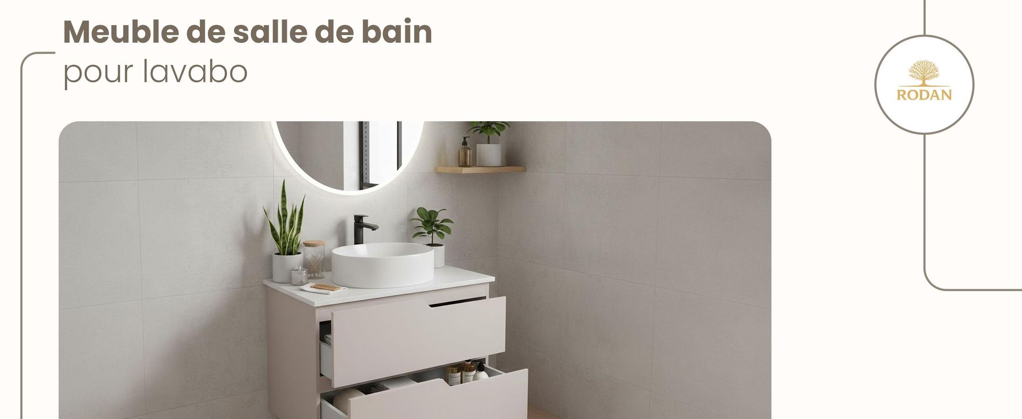 RODAN, meuble de salle de bain, armoire moderne, meuble sous vasque, meuble sous lavabo