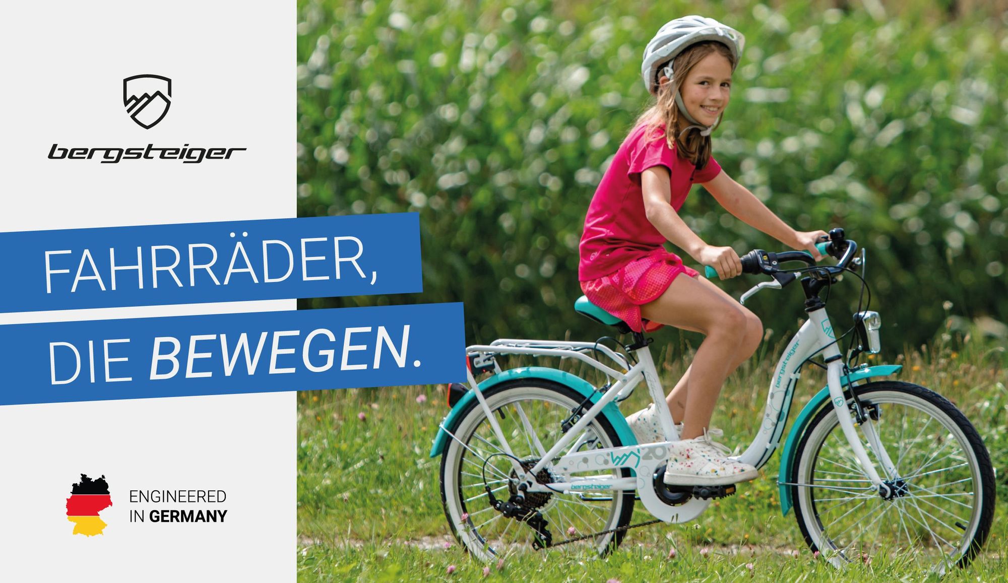 Bergsteiger Atlantis 24 Zoll Kinderfahrrad, geeignet für 8, 9, 10, 11 Jahre, StVZO, Shimano 6 Gang-Schaltung, Mädchen-Fahrrad mit Dynamo-Licht