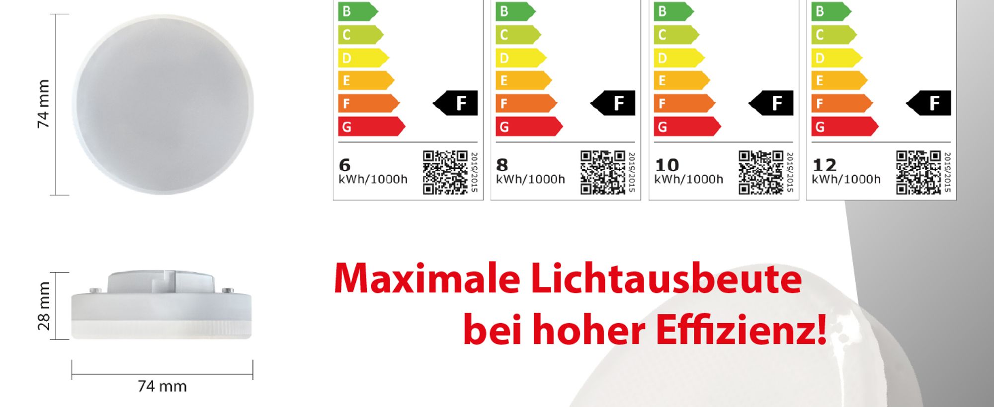 LED GX53 Leuchtmittel 12W – 3-stufig CCT einstellbar warmweiß neutralweiß kaltweiß hell