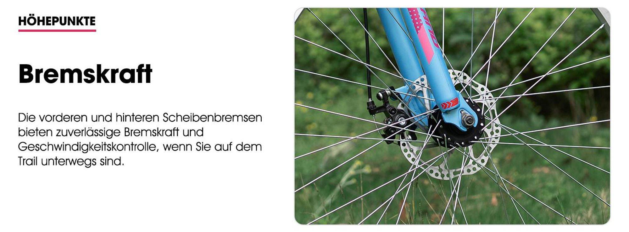 Hiland 26 Zoll Damen Mountainbike, 18 Gänge Federgabel MTB mit 18-Gang-Getriebe und gefederte Vorderradgabel, doppelte mechanische Scheibenbremsen