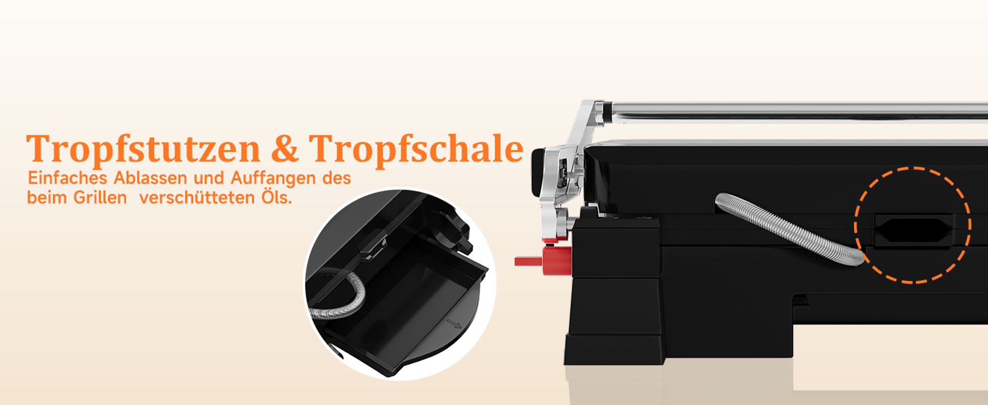 HOMELUX Kontaktgrill Tischgrill 2200W, Sandwichmaker, Panini Grill Multifunktion mit Auffangschale Antihaftbeschichtung Platten 34x23cm, Schwarz