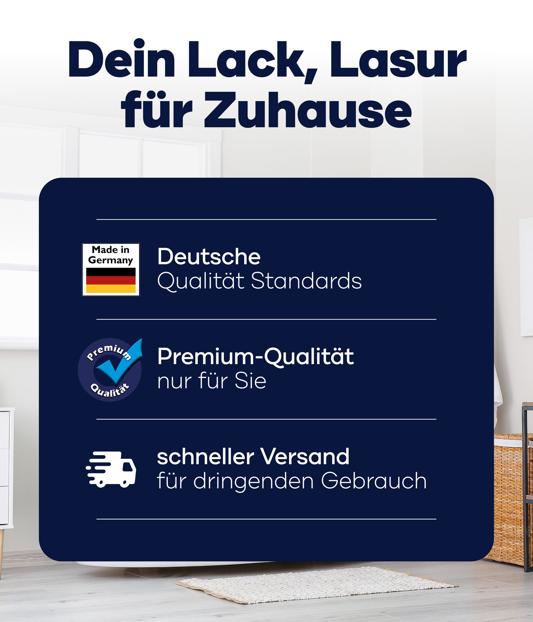 Plid Bad- & Küchenfarbe Weiß Matt 5L mit Anstreichset – Für ca. 30m² – Feuchtraumfarbe, Badfarbe, Küchenfarbe – Hochdeckende Innenfarbe für Küche & Ba