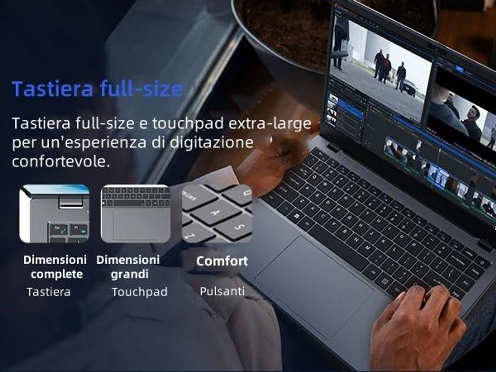 Laptop CHUWI GemiBook XPro - Processore Intel N100 Display 14.1" Windows 11 8GB+256GB Batteria - Grigio