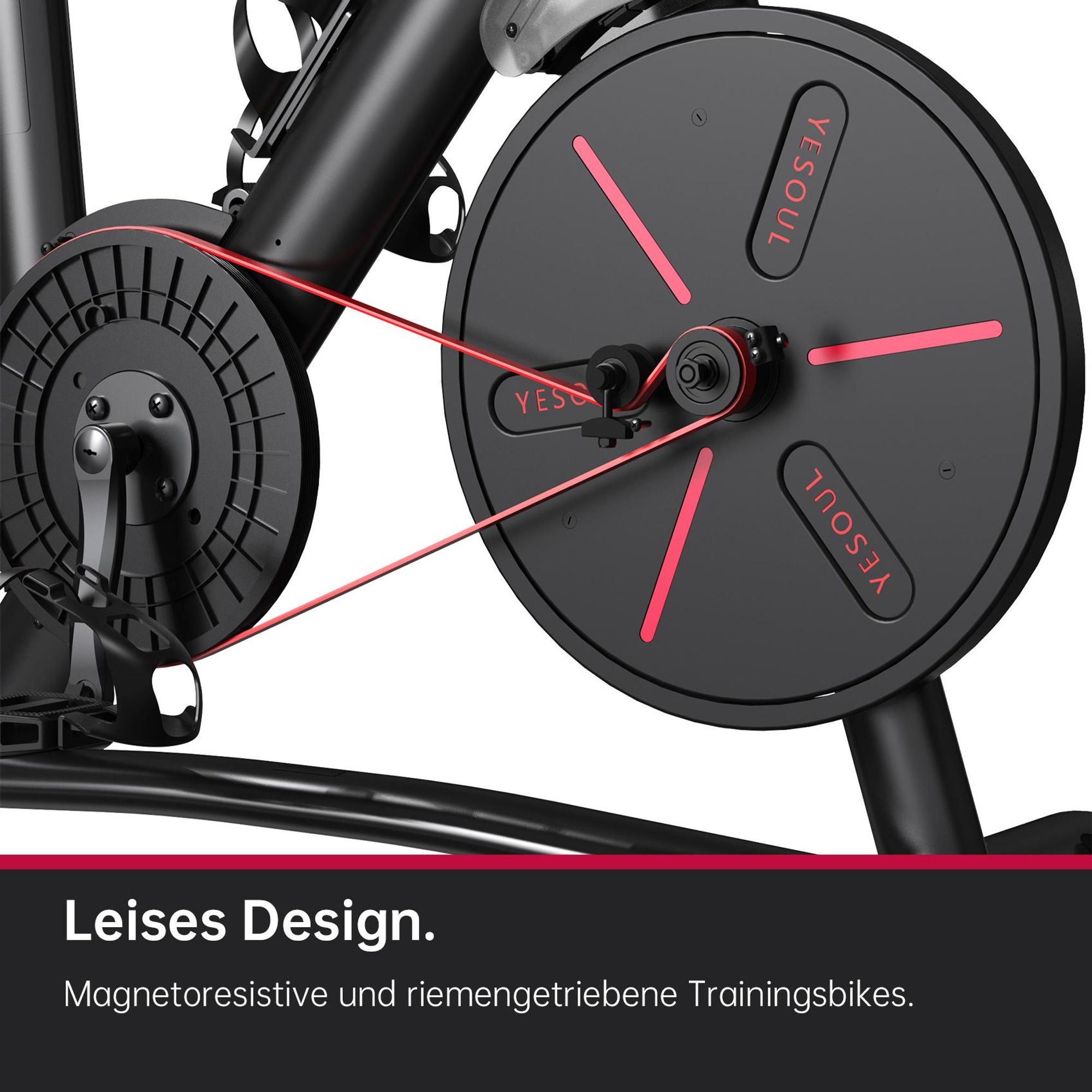 YESOUL G1M Plus Indoor Heimtrainer, Fitnessbike - Leiser Magnetwiderstand, Bequeme Sitzpolsterung, Fitnessfahrrad mit 21,5" 1080P FHD-Bildschirm