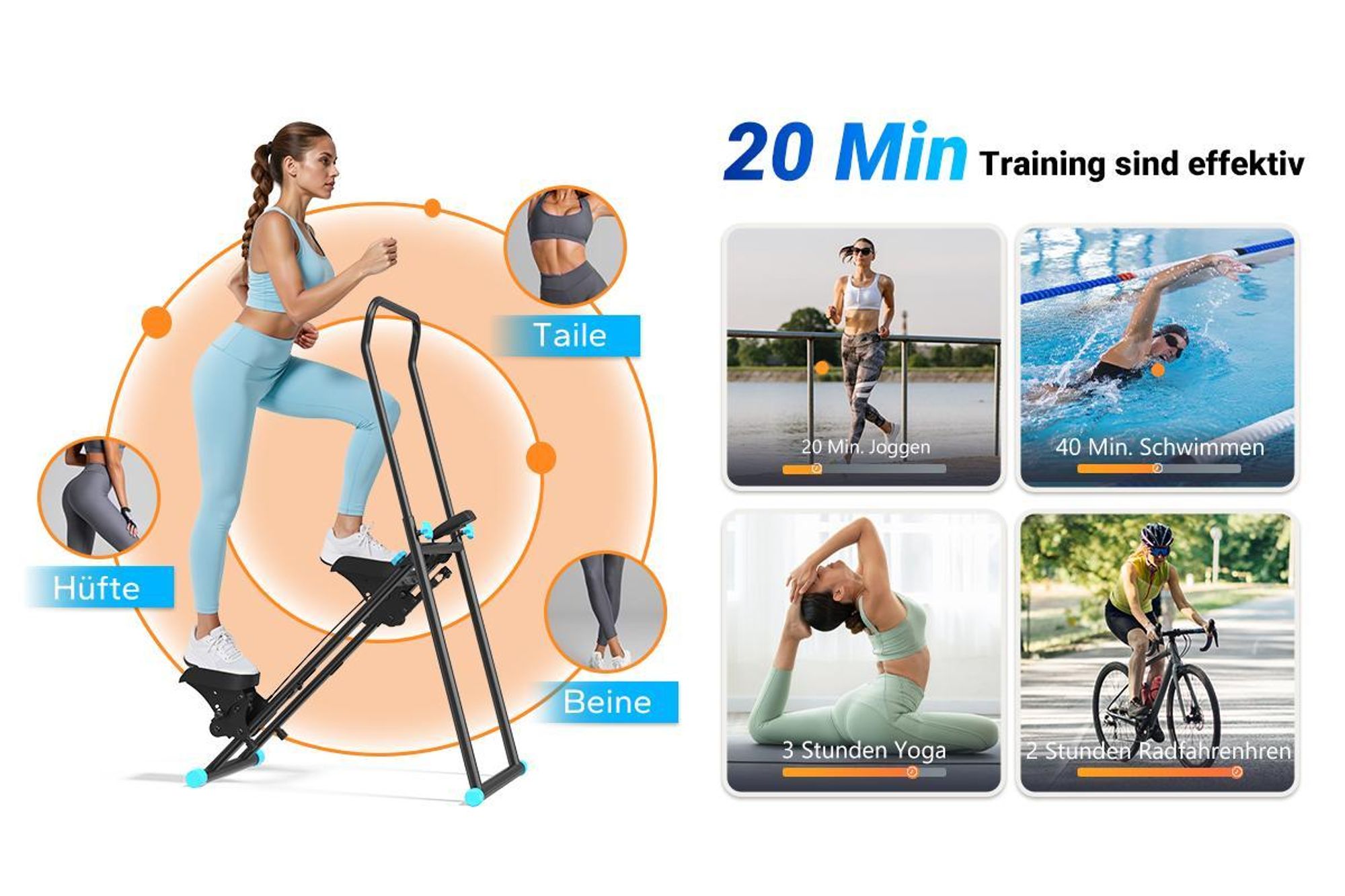 Stepper Neues Stair Stepper für Heimtraining, Rehabilitation, Vertical Climber Maschine für Ganzkörper-Workout bis 136 kg