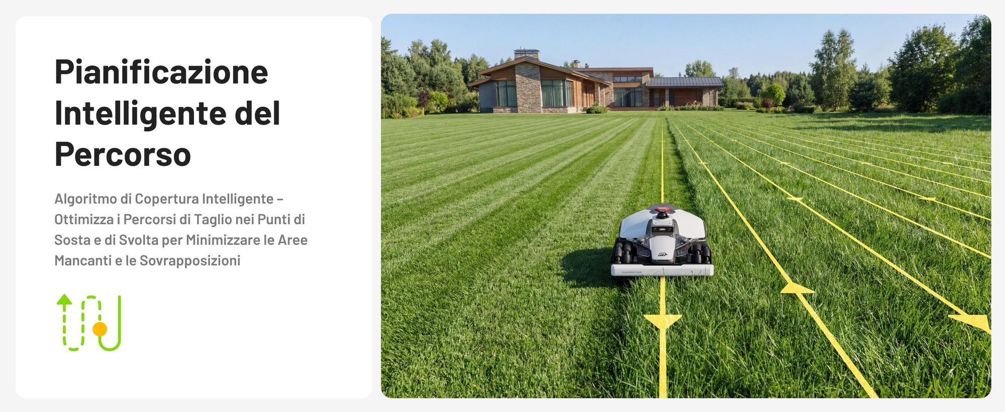 Robot tagliaerba Mammotion LUBA Mini 2 AWD 1500, senza filo, fino a 1500 m², taglio bordi, DropMow, mappatura, Modulo 4G, APP