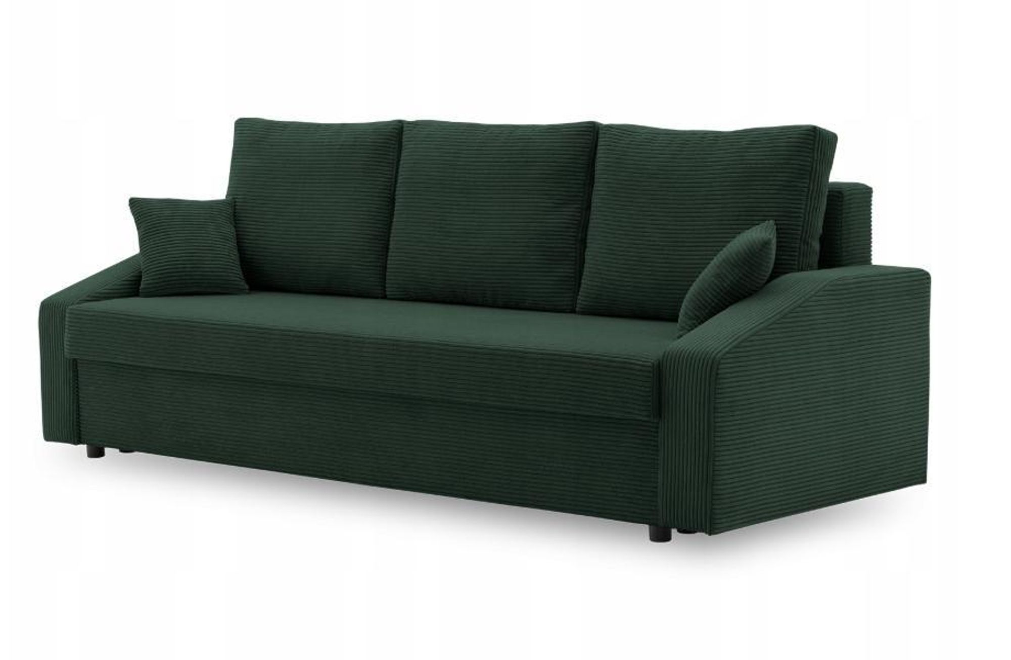 Couch mit schlaffunktion Wohnzimmer Couch mit Bettkasten AIKIDO 223x90cm Flaschengrün