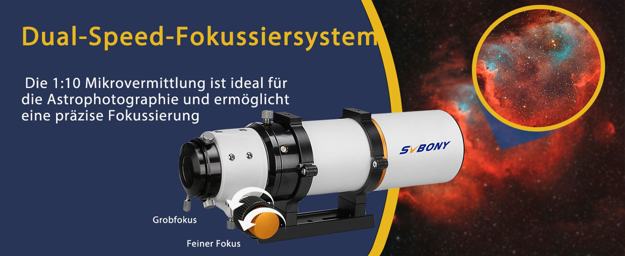 SVBONY SV503 Monokular-Teleskop, 70ED F6, hochauflösender Refraktor-Optikrohr, präziser Mikrofokusierer, geeignet für Astrofotografie