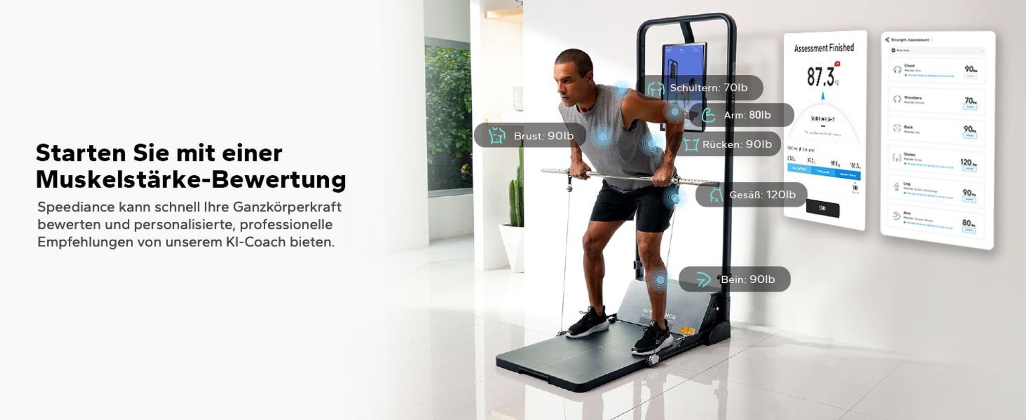 Speediance Smart Home Gym System, Gym Monster Multifunktionale Smith Maschine Home Gym Power Cage, Tragbare Kabelmaschine für Home Workout