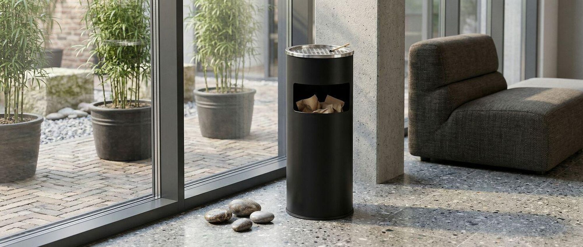 tectake® Standaschenbecher 30 l 25 x 61 cm