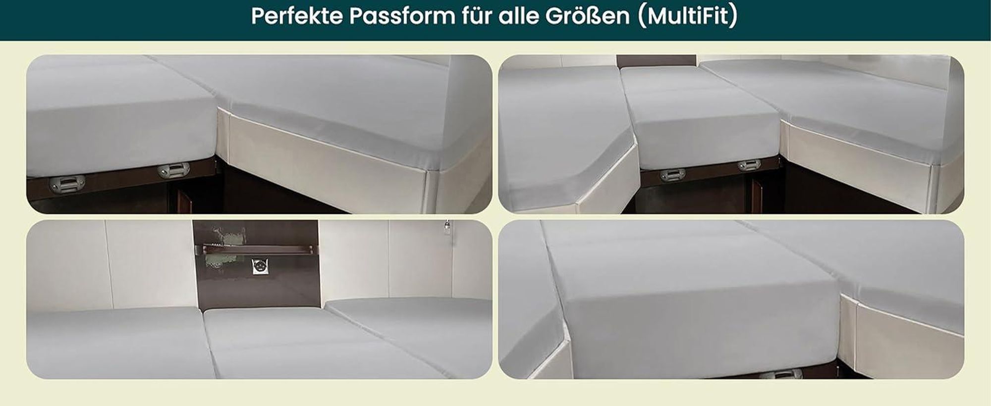 Das Set enthält zwei Jersey-Spannbettlaken.