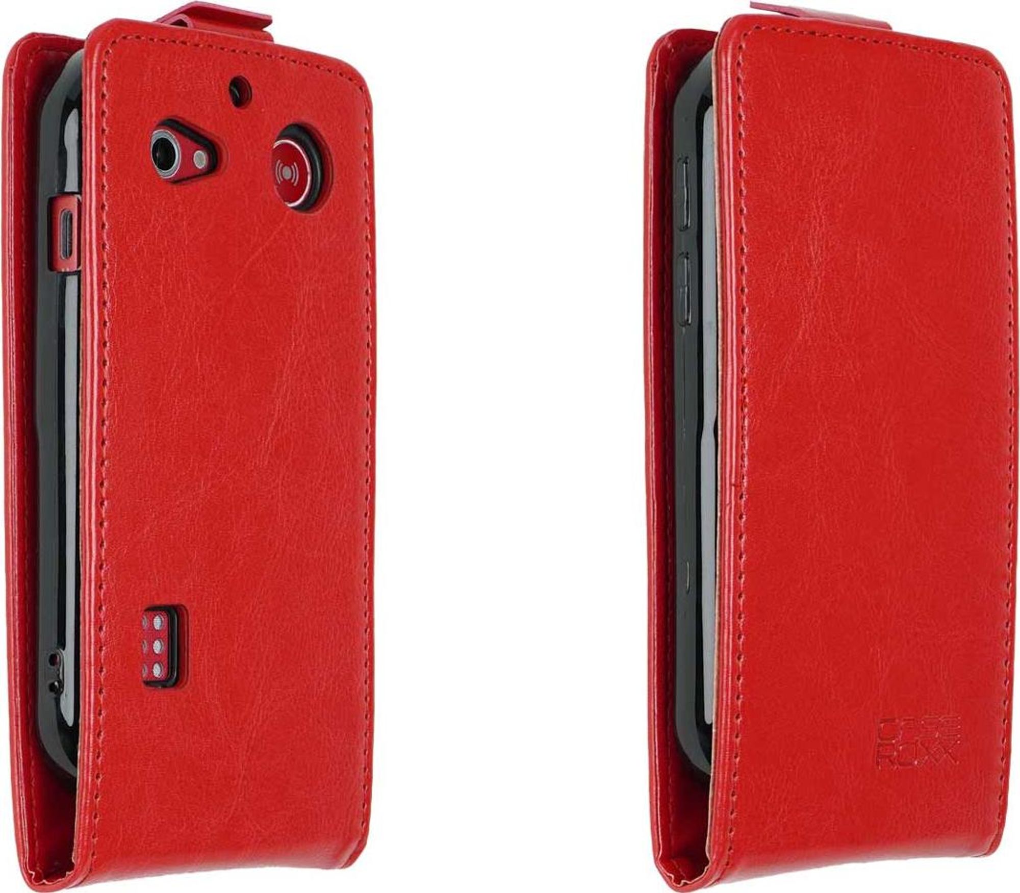 caseroxx Schutz Tasche Hülle Flip Cover kompatibel mit Doro Leva L10 / L11 / E10 / X10, Smartphone Tasche Flip Cover in rot Bild 4