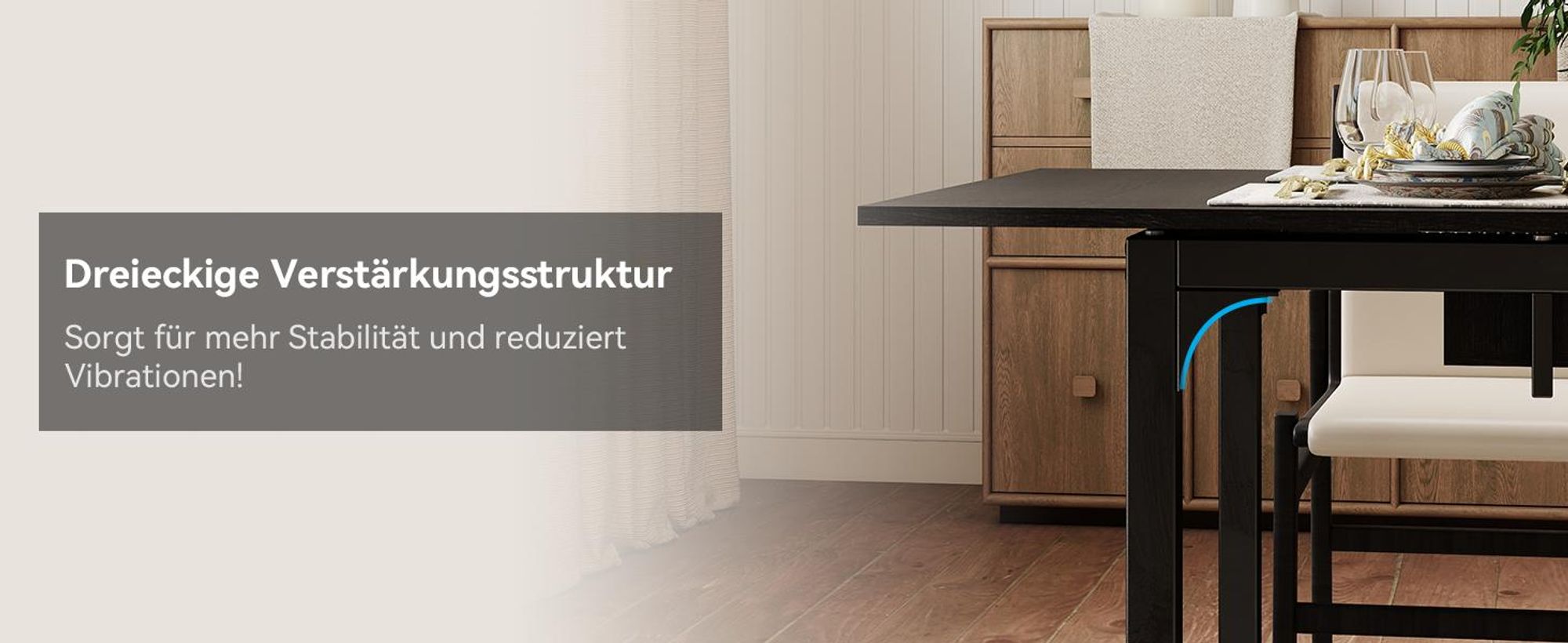 Puluomis Ausziehbarer Esstisch 110-149 cm verstellbar, mit Stauraum MDF Platte, inklusive verstellbaren Füßen für 4-8 Personen schwarz
