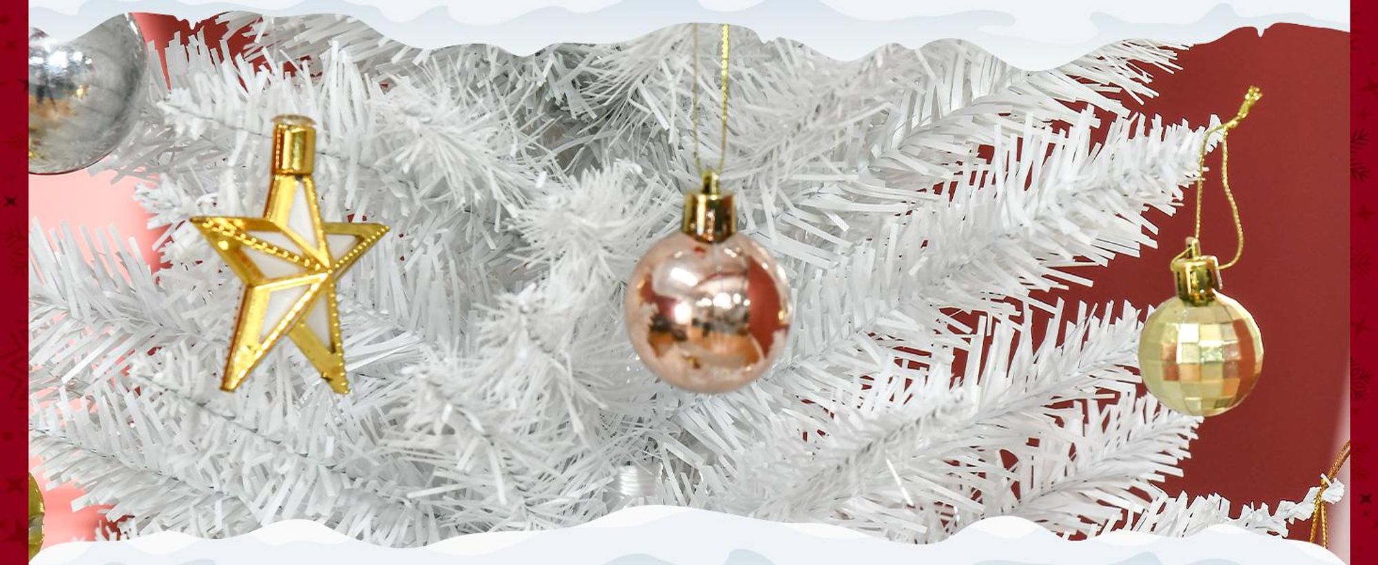 HOMCOM Weihnachtsbaum Tannenbaum mit Kunststoffständer 390 Spitzen Weiß
