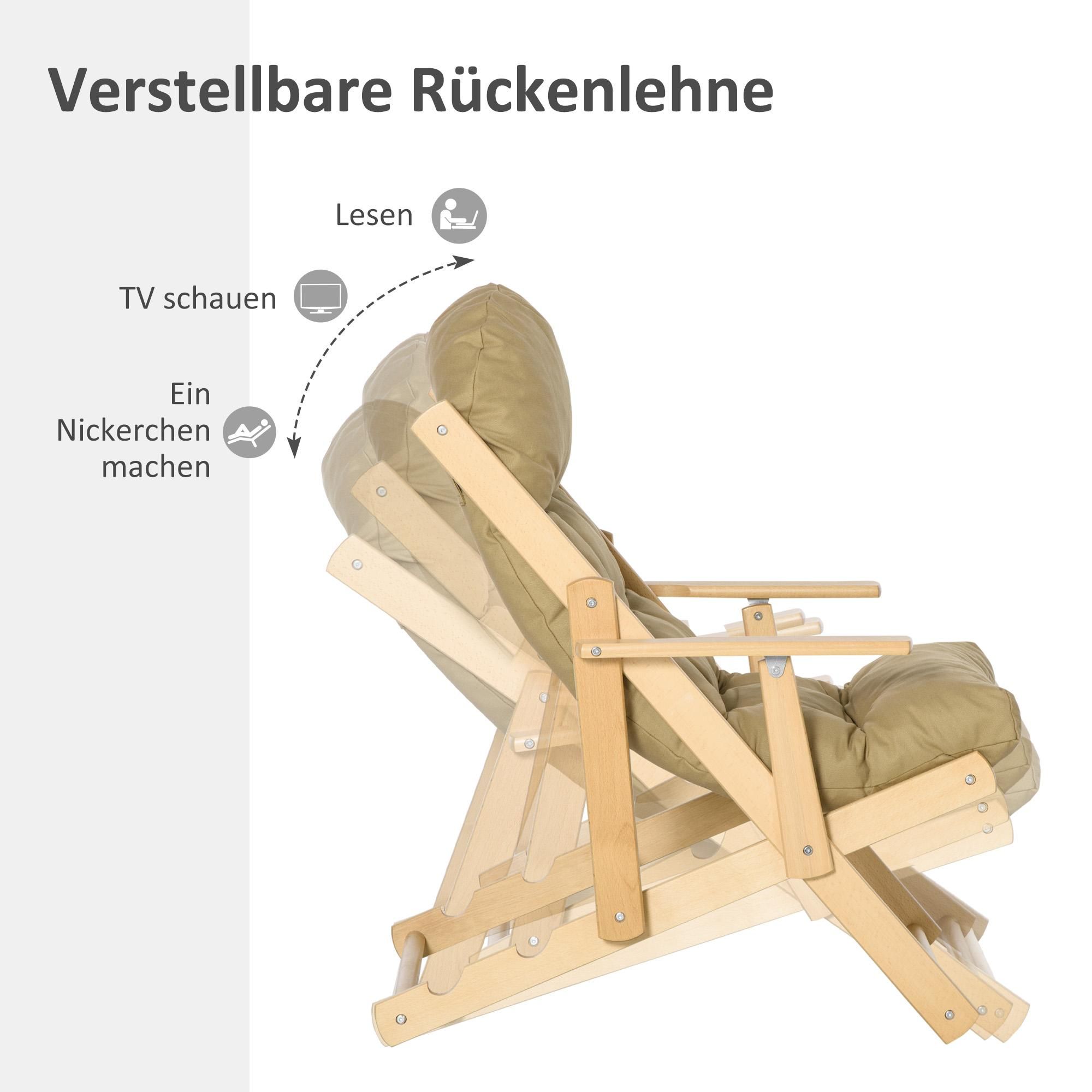 Sessel braun Entspannungssessel Stoff