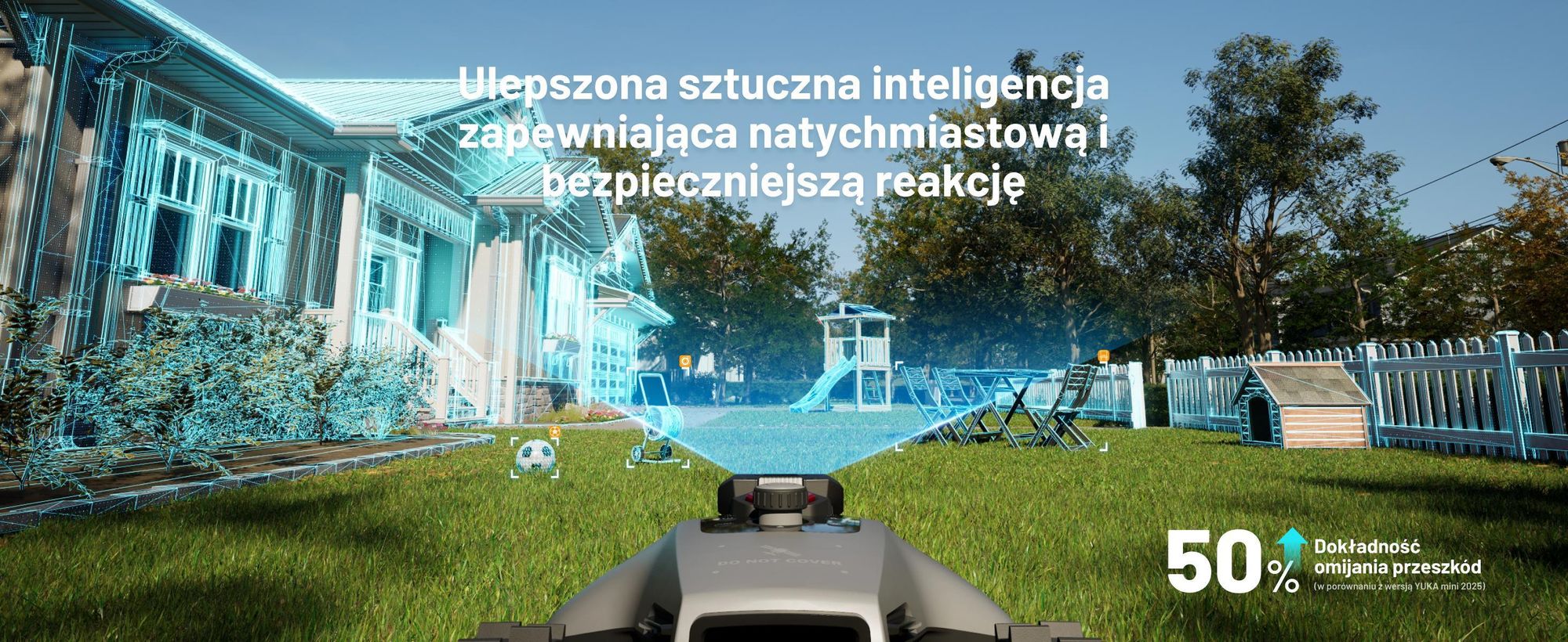Robotická kosačka Mammotion YUKA Mini 2 800 s garážou a umývacím stojanom, do 800 m², DropMow, auto mapovanie, kosenie okrajov, 4G-Modul, APP
