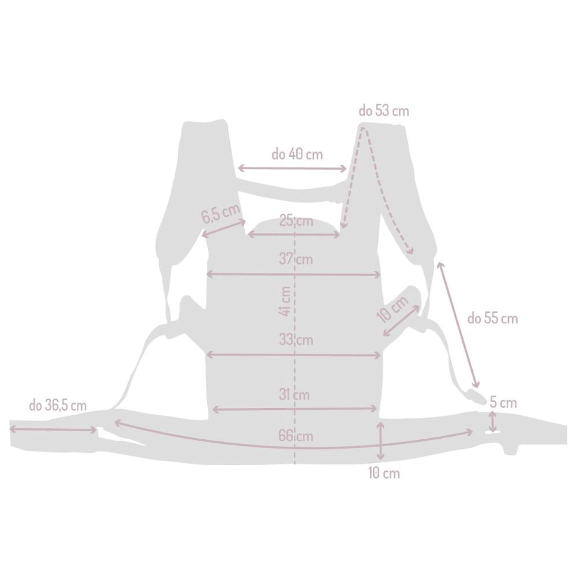 MoMi COLLET – Ergonomische Babytrage für vorne & hinten, verstellbar, bis 15 kg, physiologisch & rückenschonend, mit Kapuze & Tasche – Grau