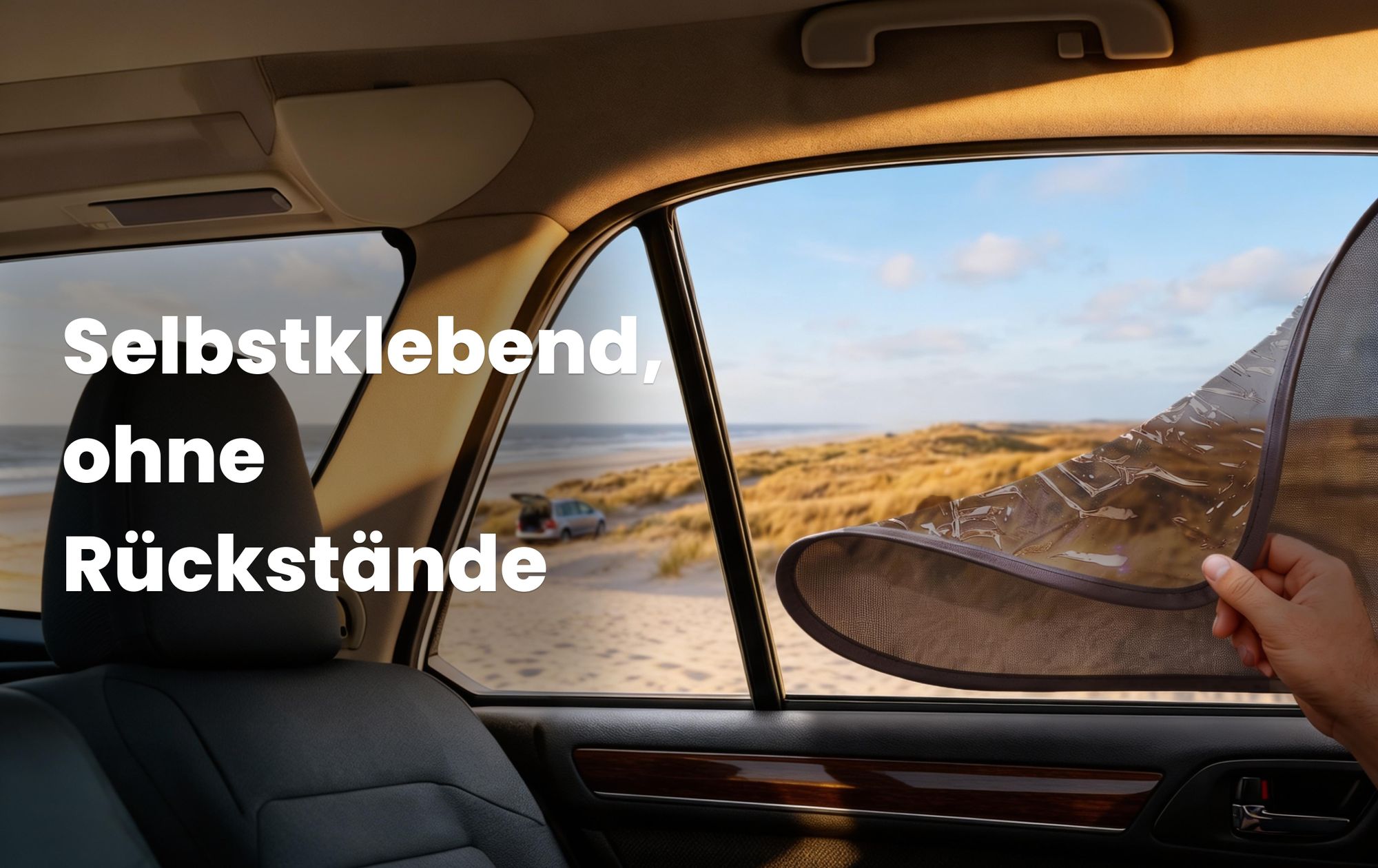 R2B Sonnenschutz Auto, 2 Stück Sonnenschutz Auto Baby, Selbstklebende Sonnenschutz, Sonnenschutz Auto hinten, Sonnenschutz Auto Kinder, Saugnäpfe Sonnenblende, Autofenster Sonnenschutz