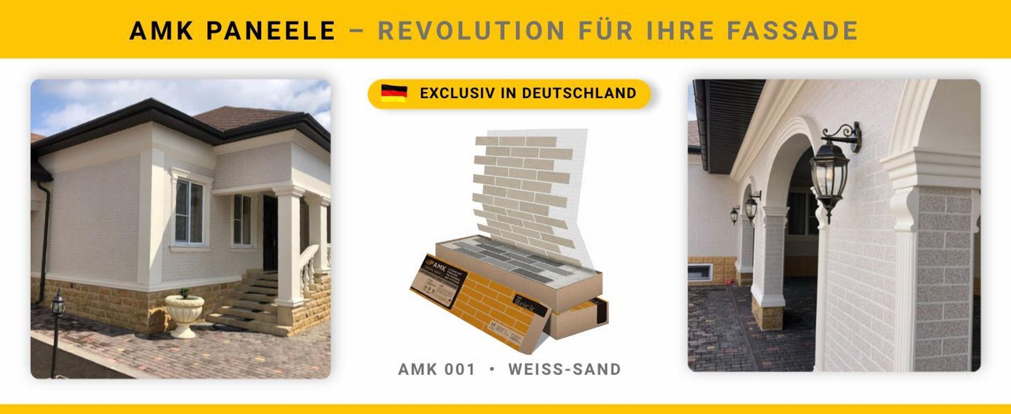 AMK Fassadenpaneele 001 Weiß-Sand – fertiges Objekt