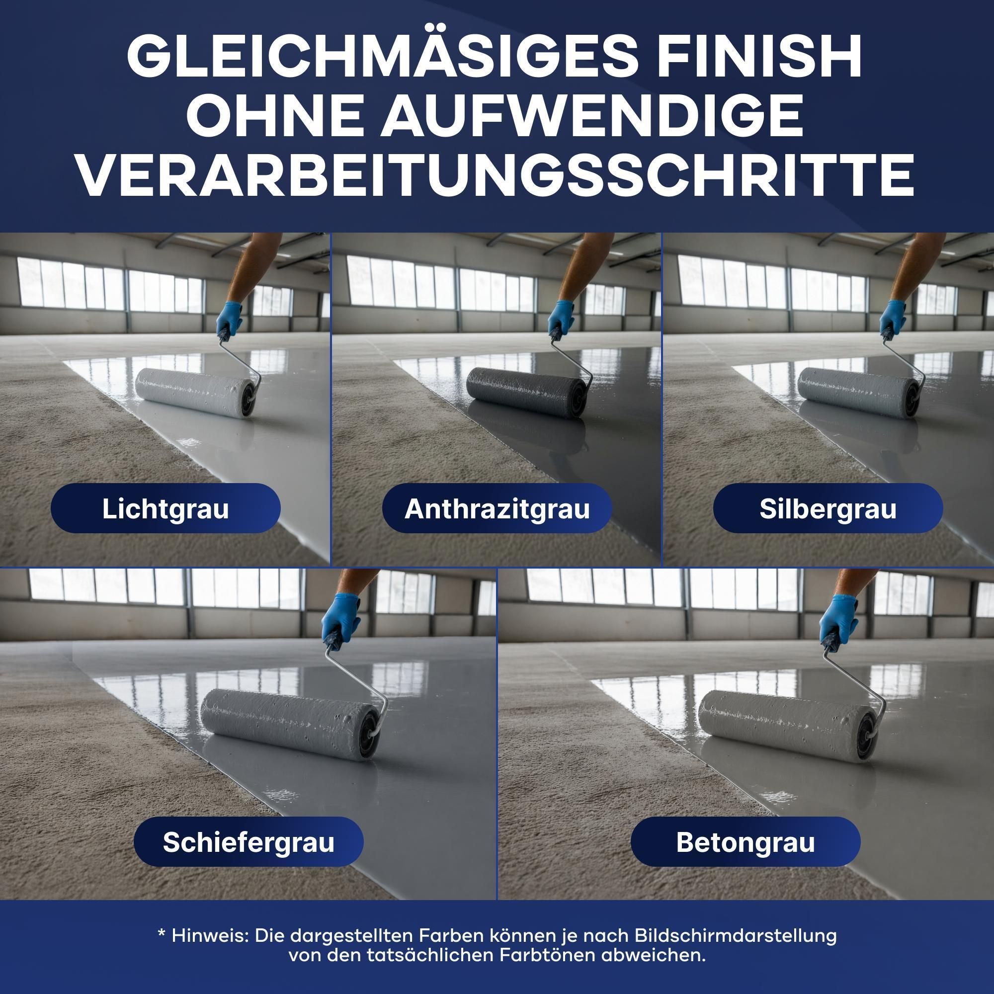 Plid Flüssigkunststoff für Innen & Außen, Silbergrau 5L für ca. 50m² - Betonfarbe, Bodenbeschichtung Terrasse, Werkstatt & Keller - Flüssig PVC
