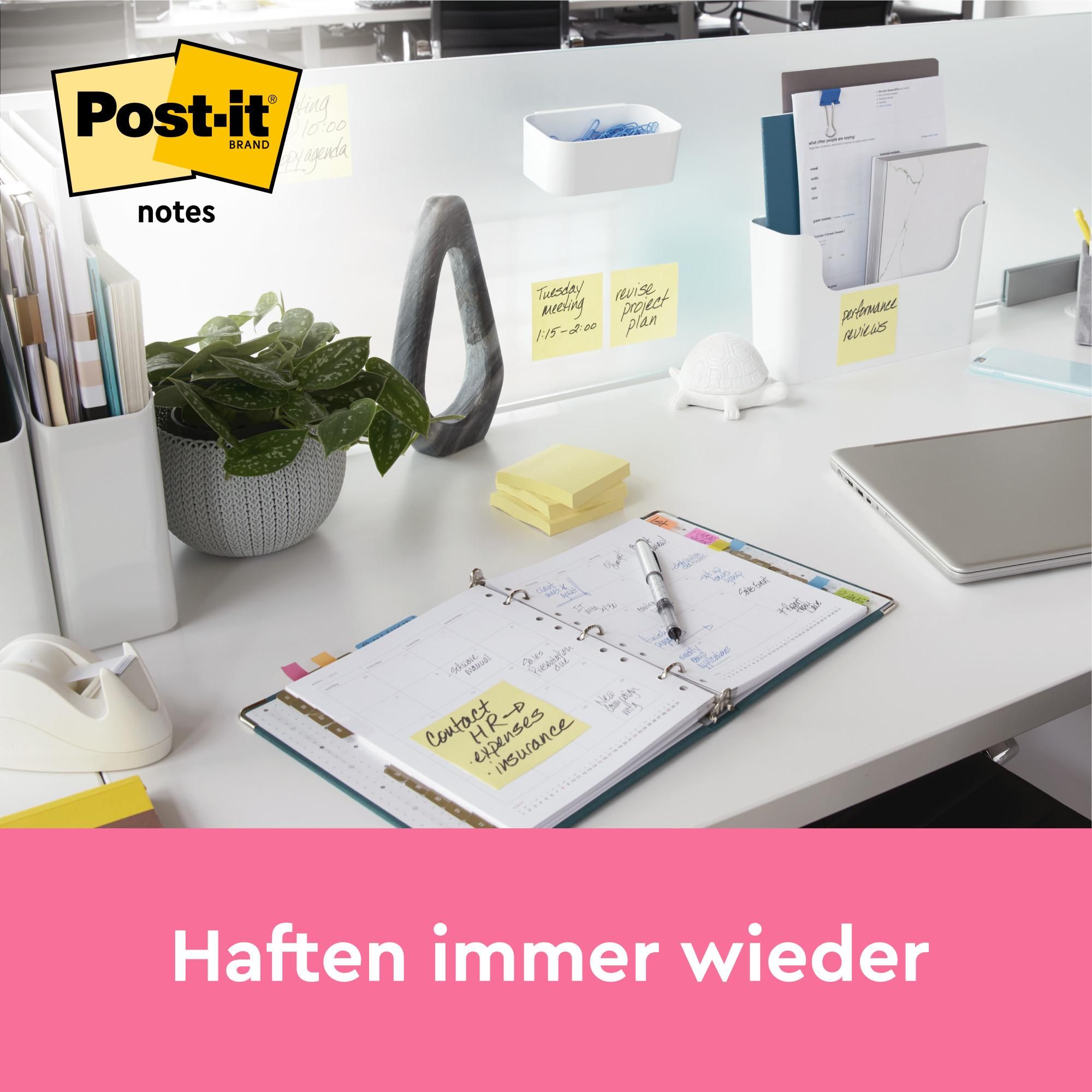 Post-it® Notes Haftnotizen selbstklebend, 12 Blöcke