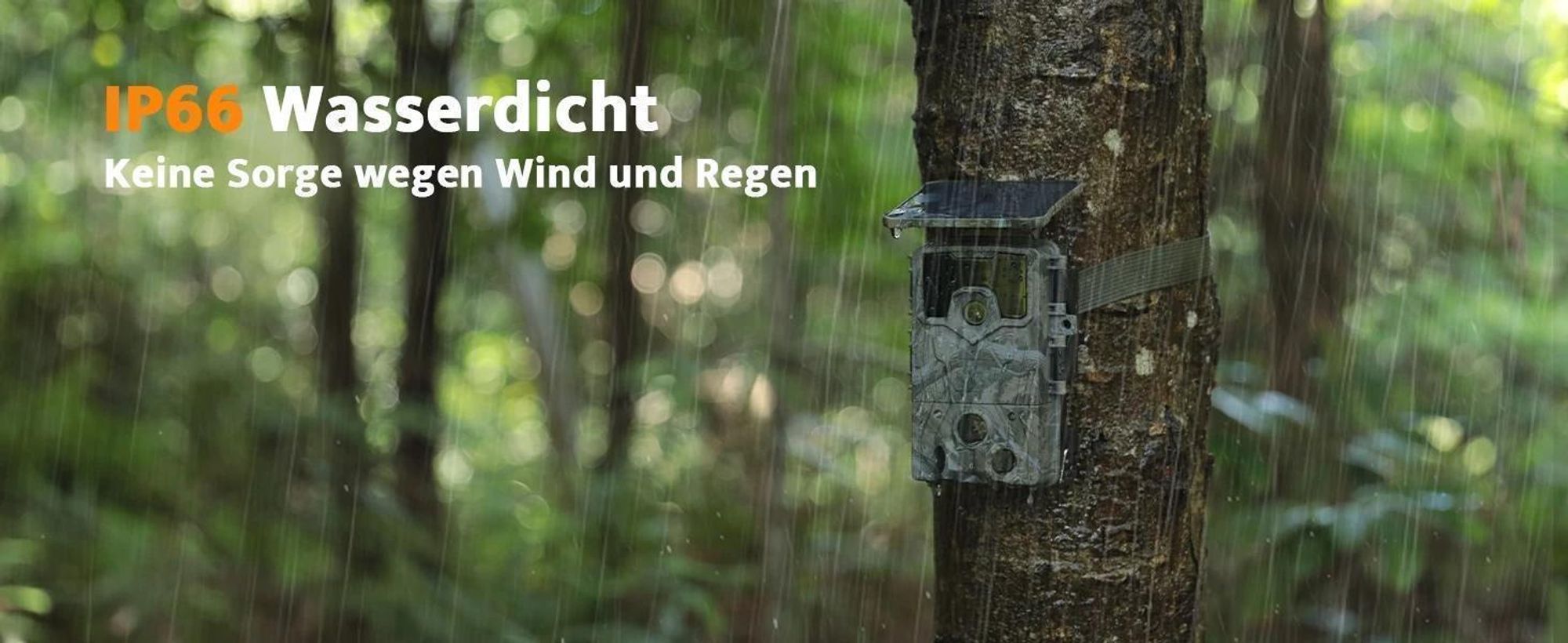 Usogood 4K Solar Wildkamera Bewegungsmelder Jagd 0,2s Nachtsicht Wiederaufladbare